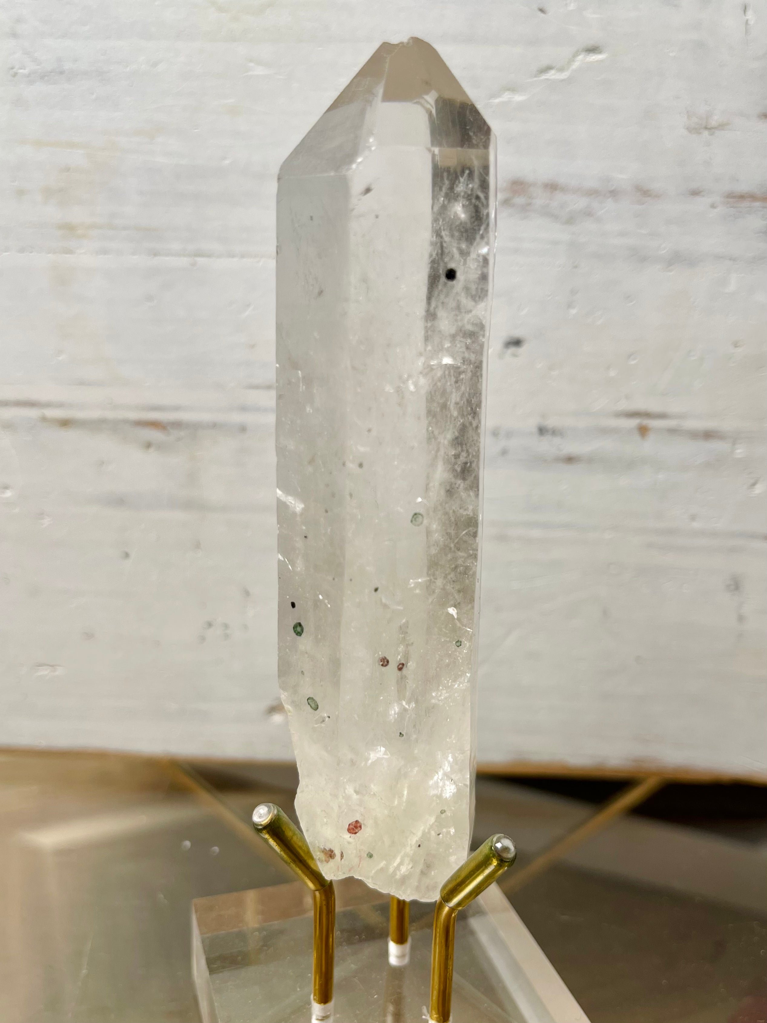 Clinochlore in Quartz with Record Keepers | Empathic Tip | CQ47