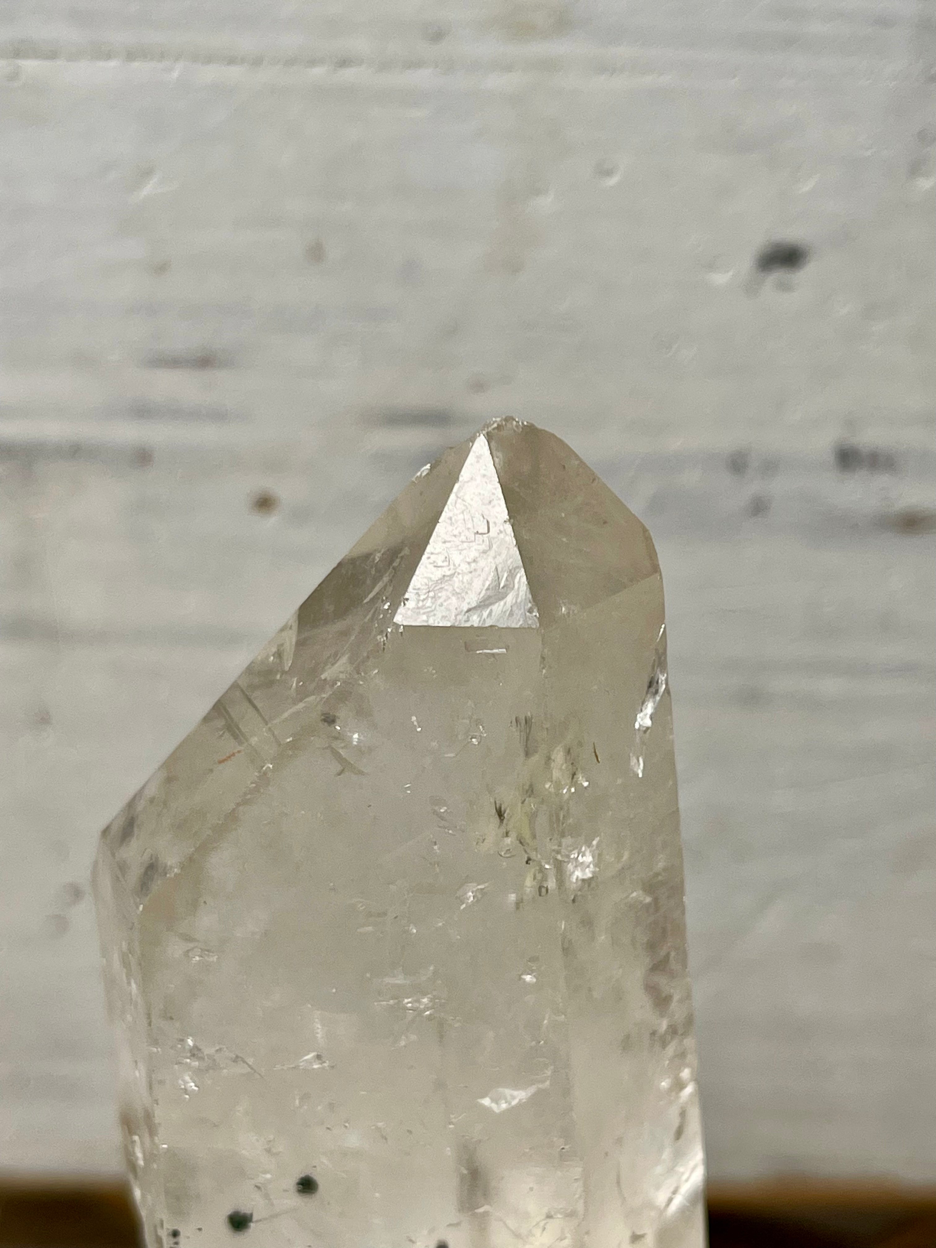 Clinochlore in Quartz with Record Keepers and Glyphs | CQ45