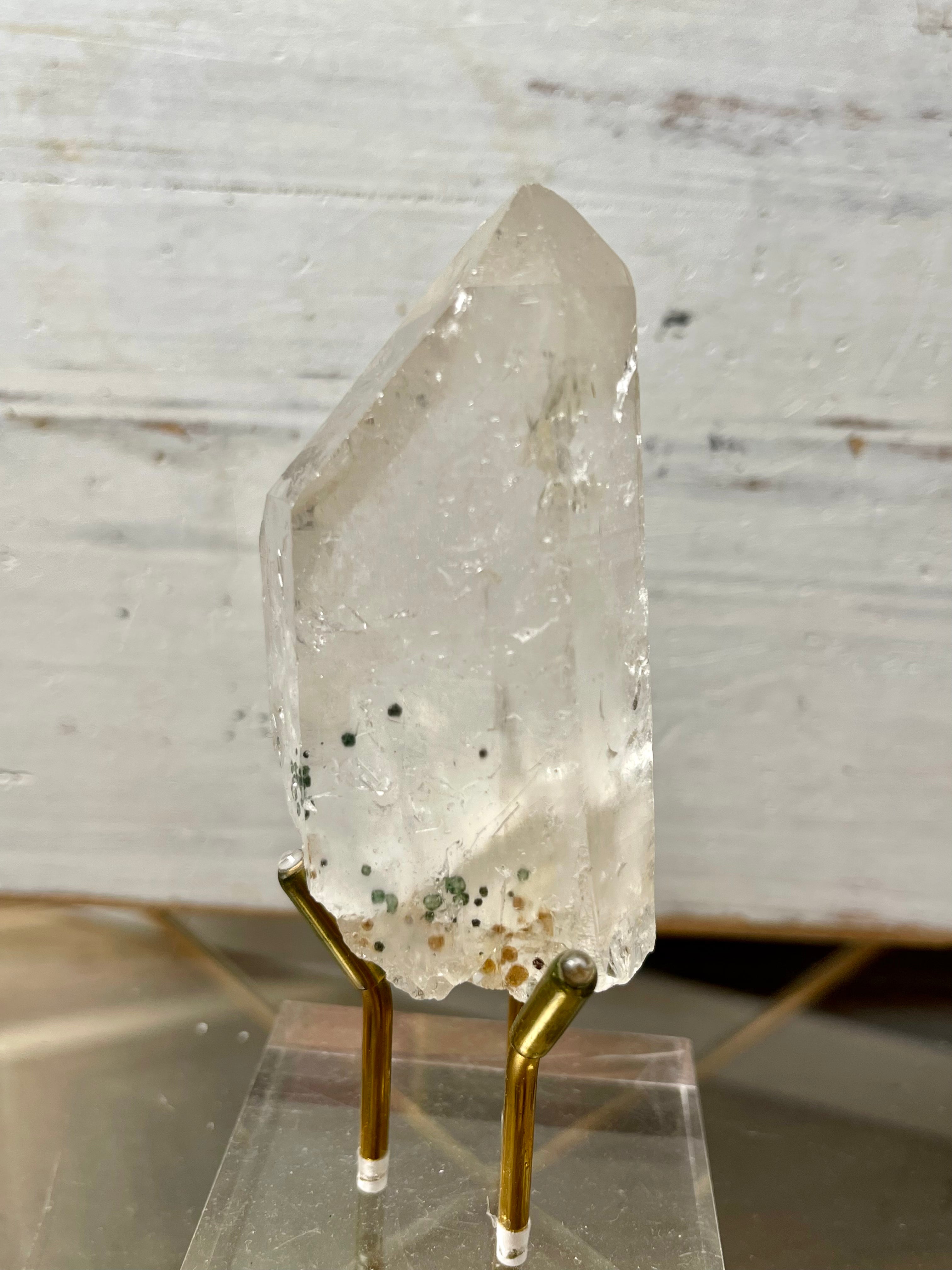 Clinochlore in Quartz with Record Keepers and Glyphs | CQ45