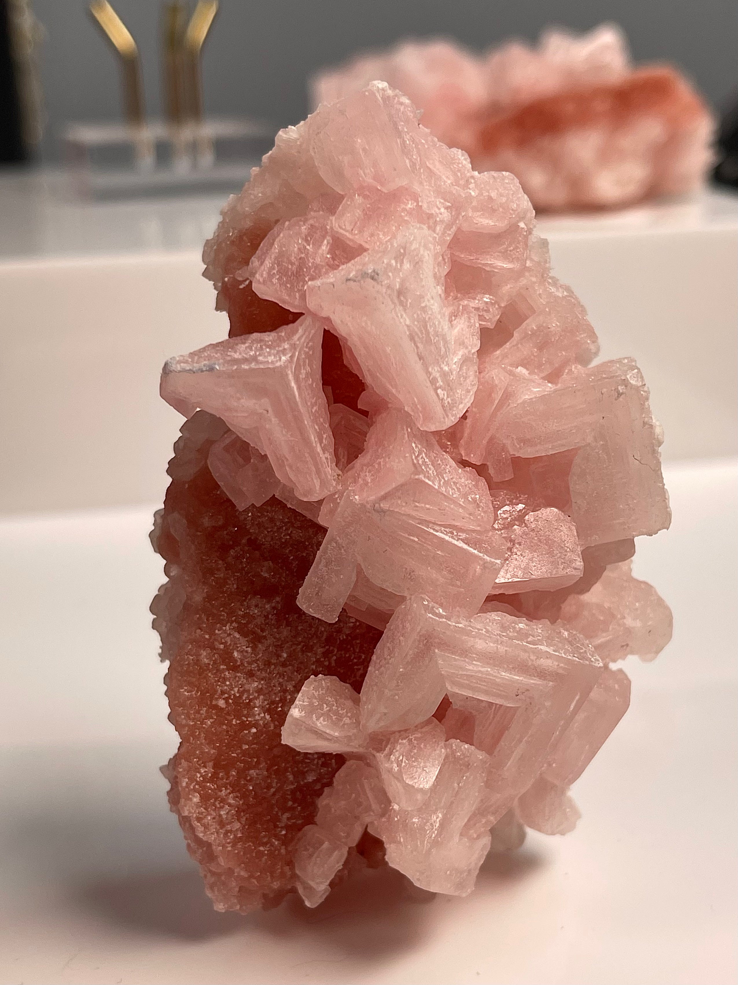 Self Standing Pink Halite with Portal | H4
