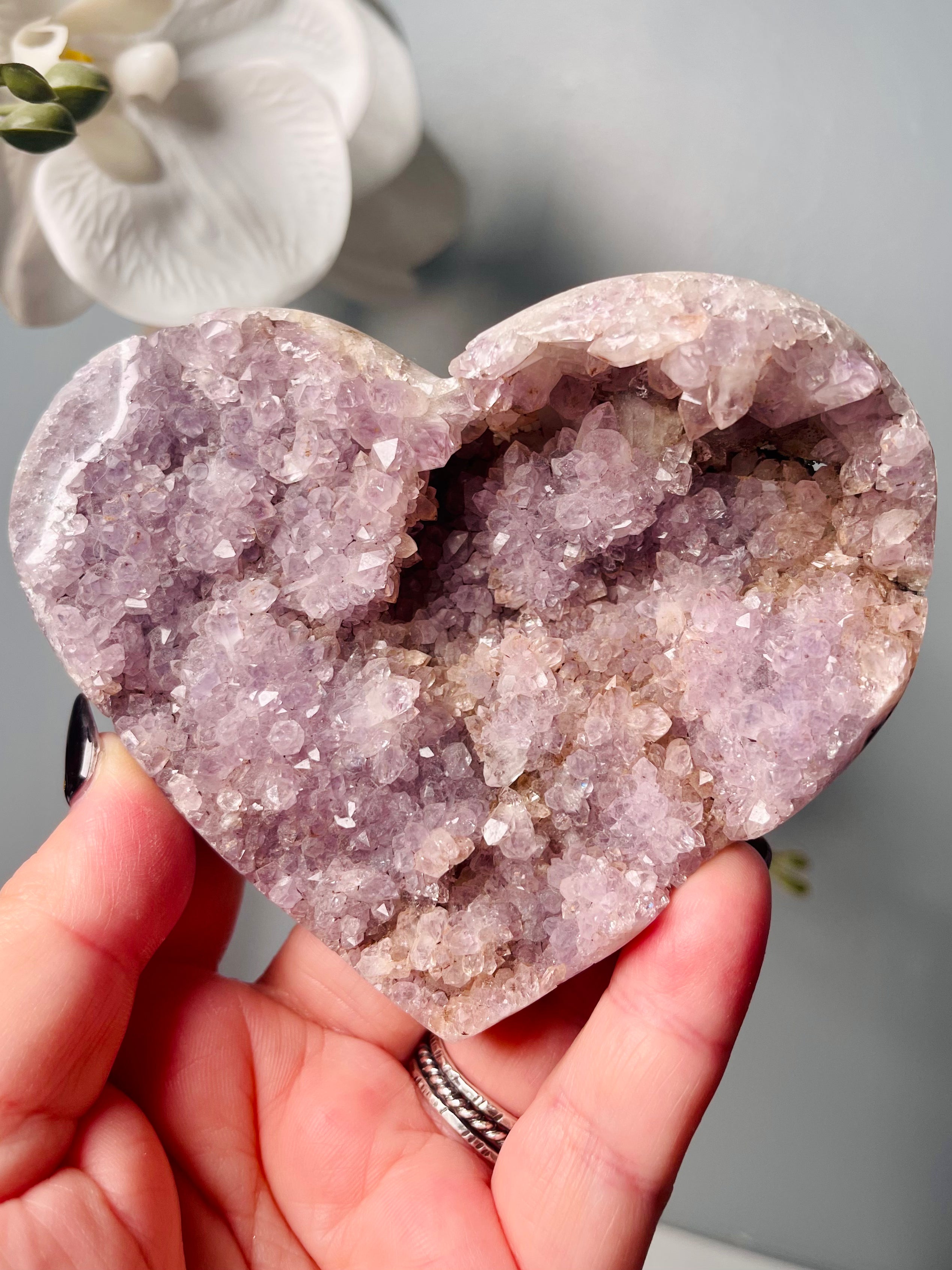 Amethyst Geode Heart | H20
