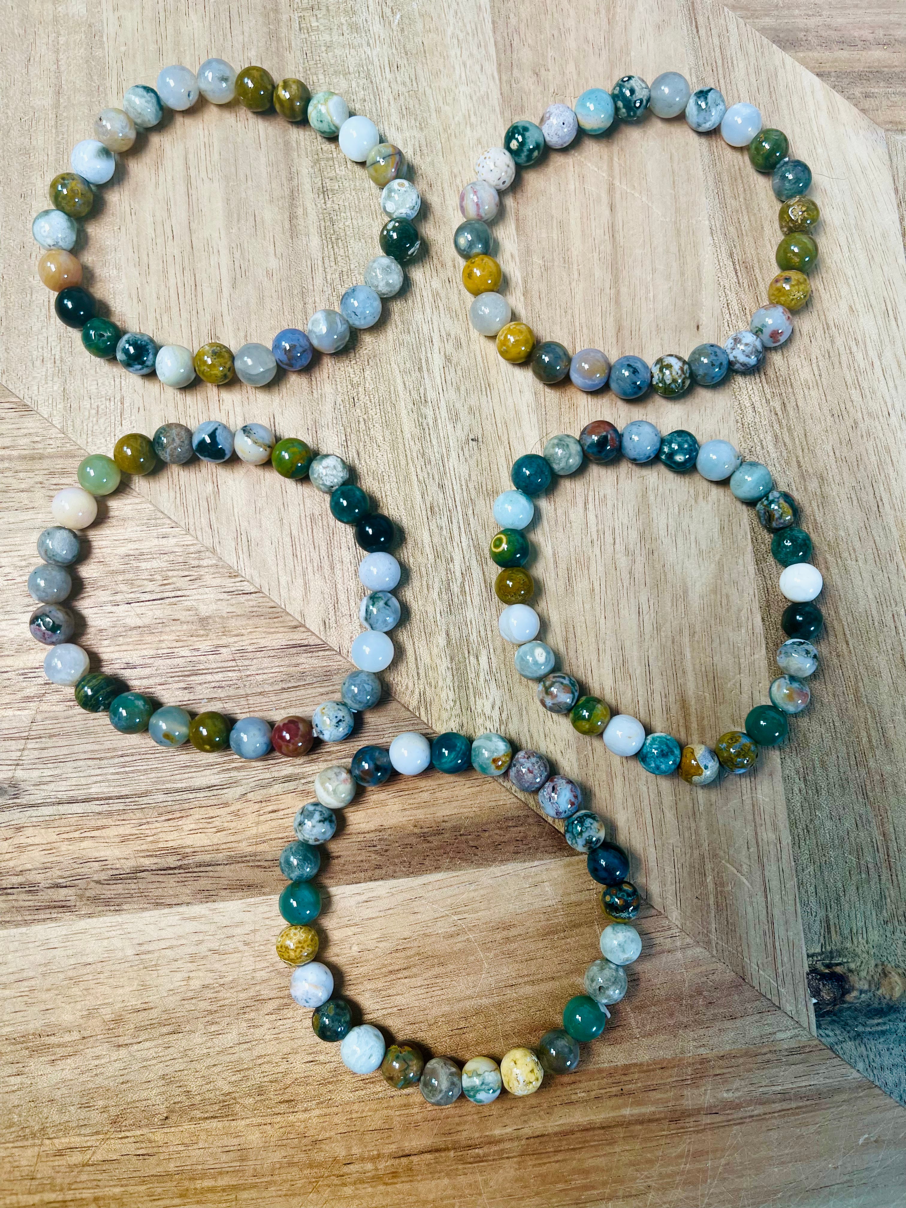 Ocean Jasper Beaded Bracelet