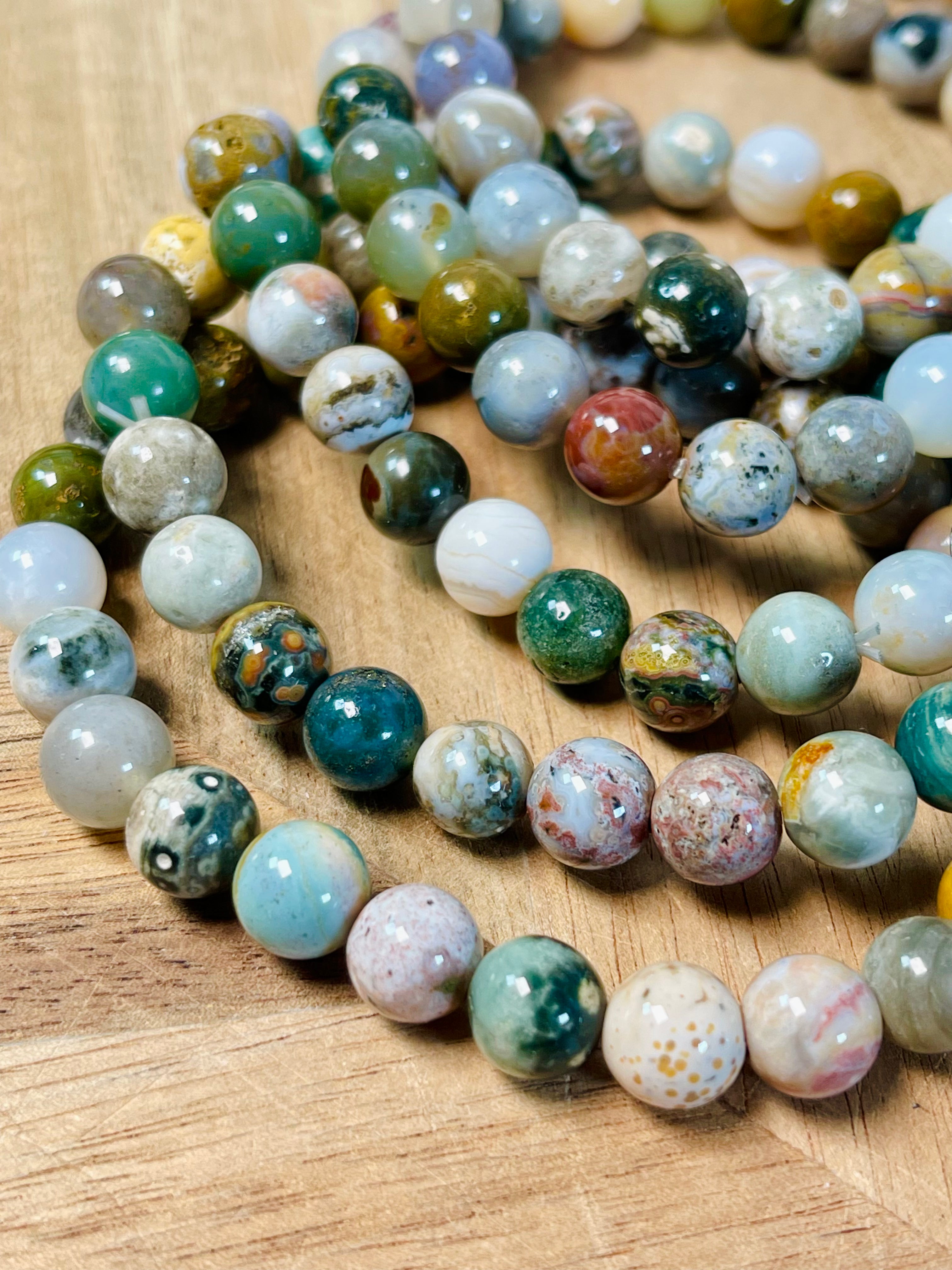 Ocean Jasper Beaded Bracelet