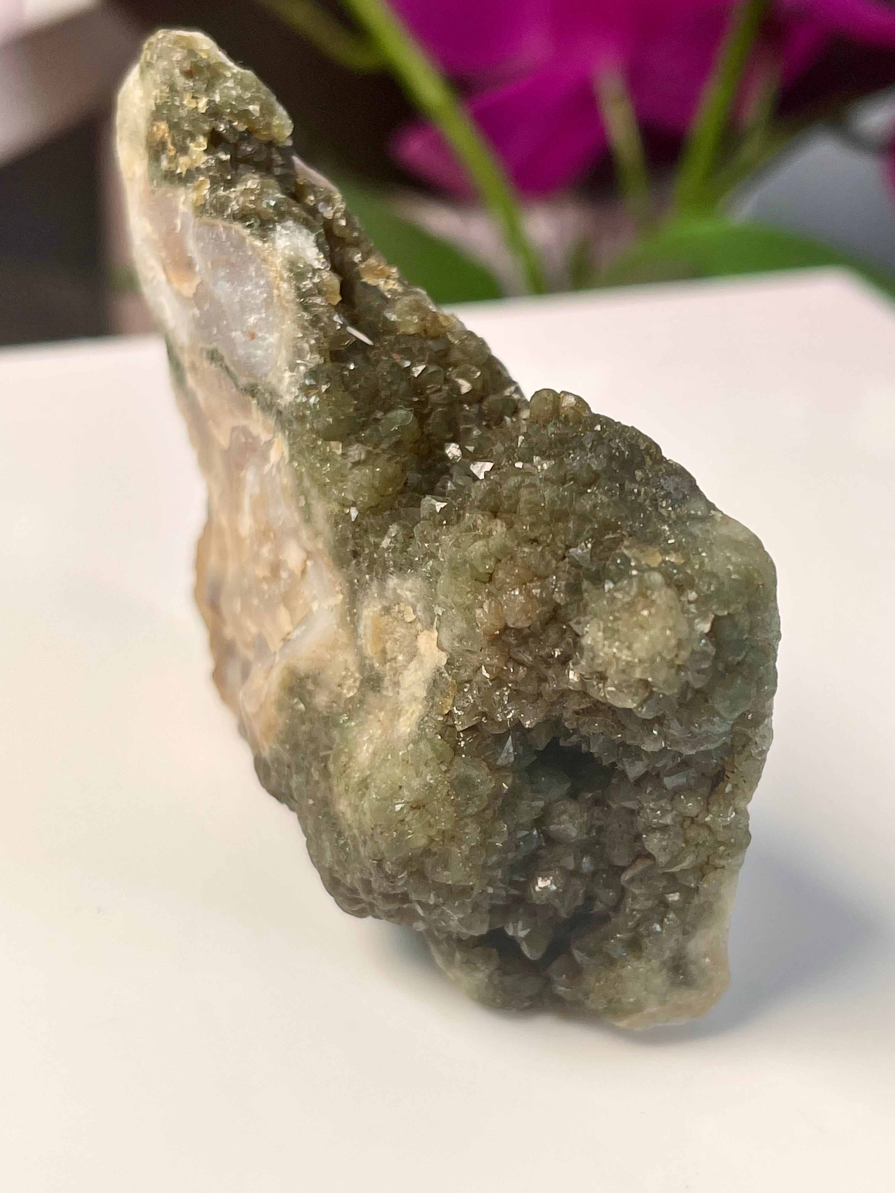 Raw Ocean Jasper | Chlorite Druse | Self Stands | OJ57