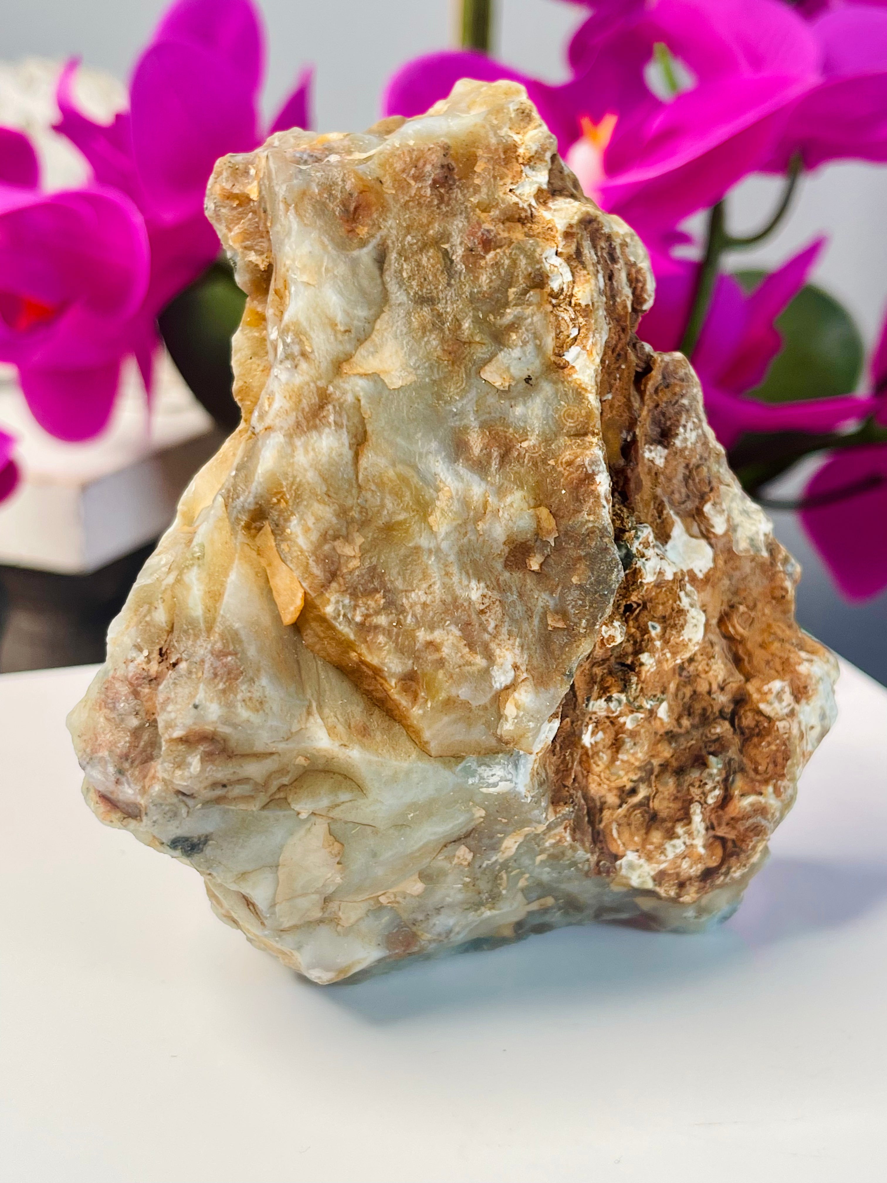 Raw Ocean Jasper | Flower Orbs | Druse | Self Stands | OJ4