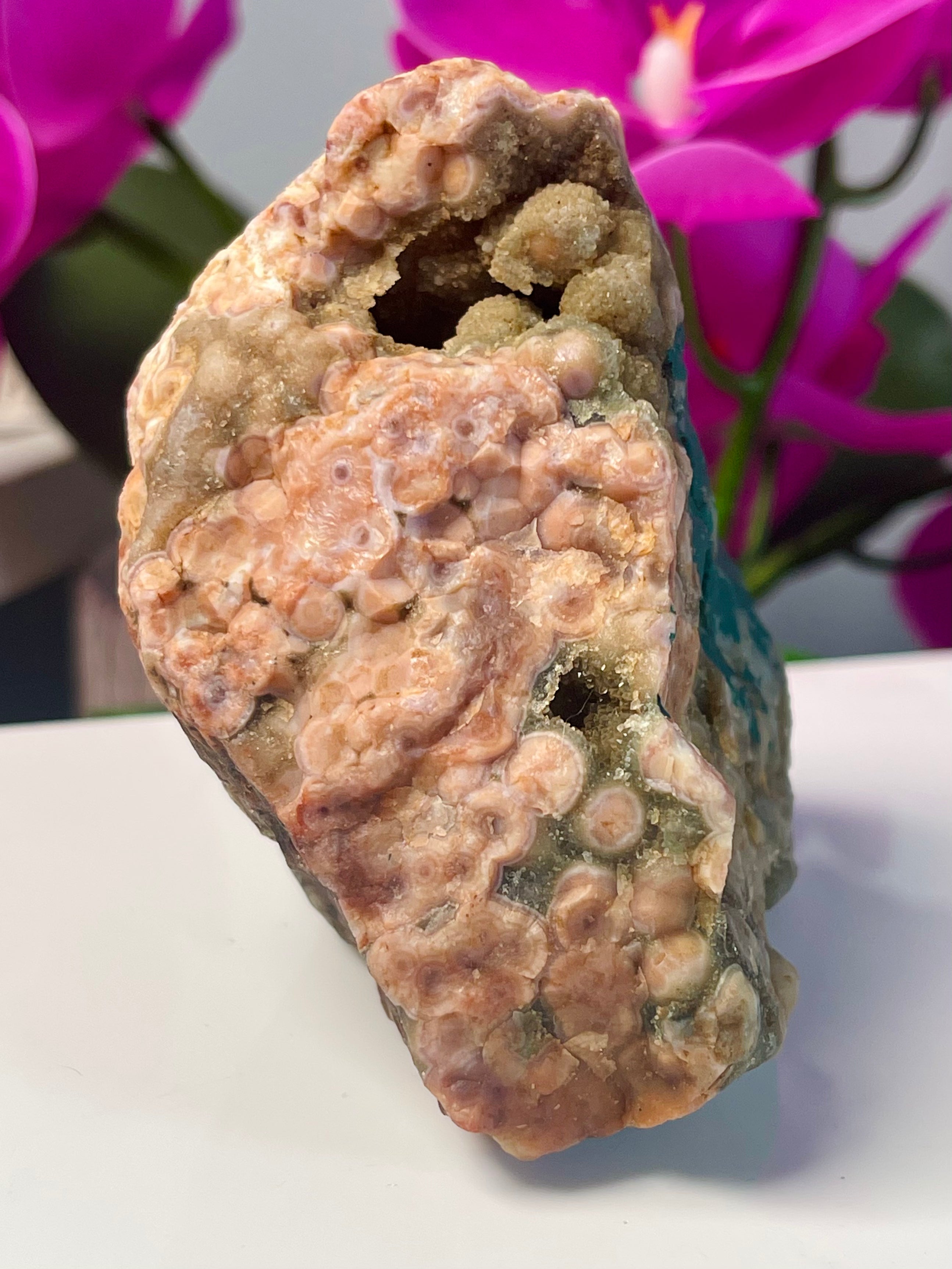 Pink Raw Ocean Jasper | Orbs | Self Stands | OJ40