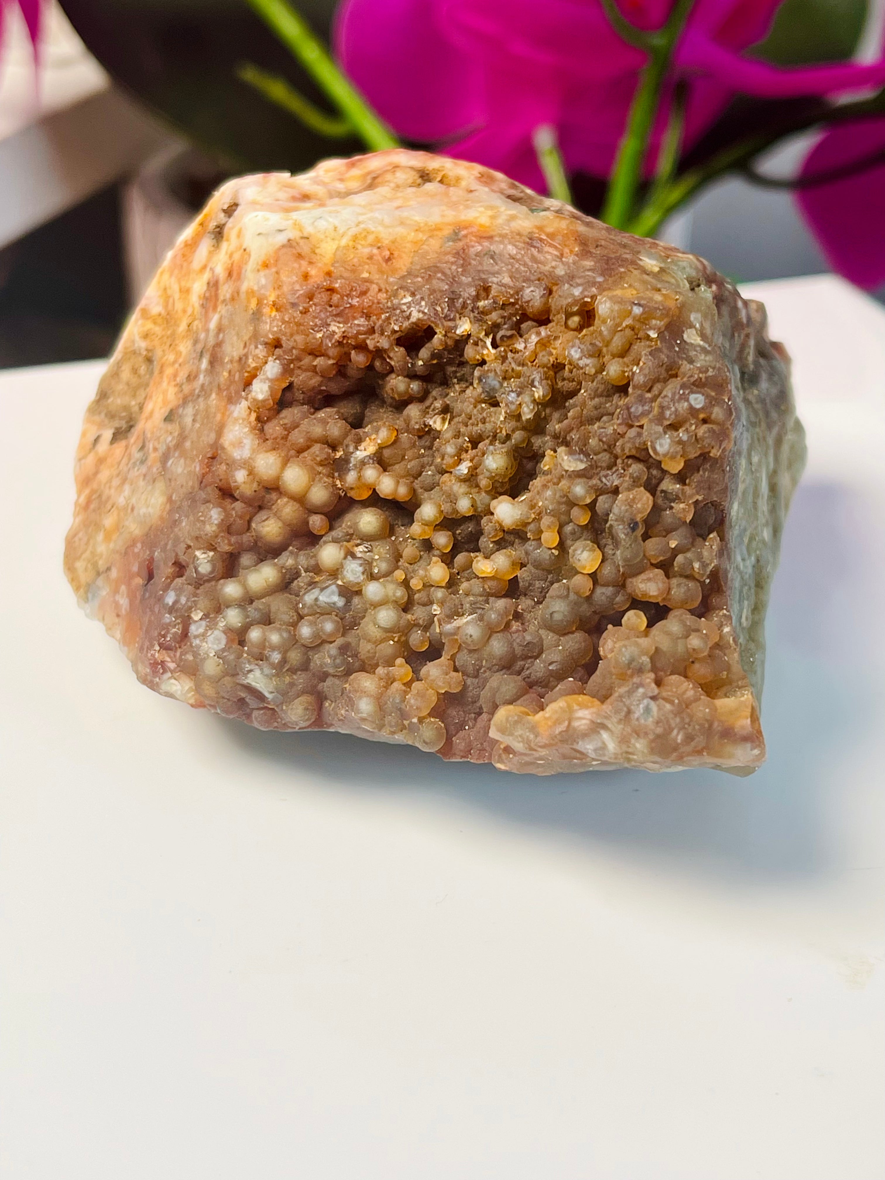 Pink Raw Ocean Jasper | Orbs | Self Stands | OJ40
