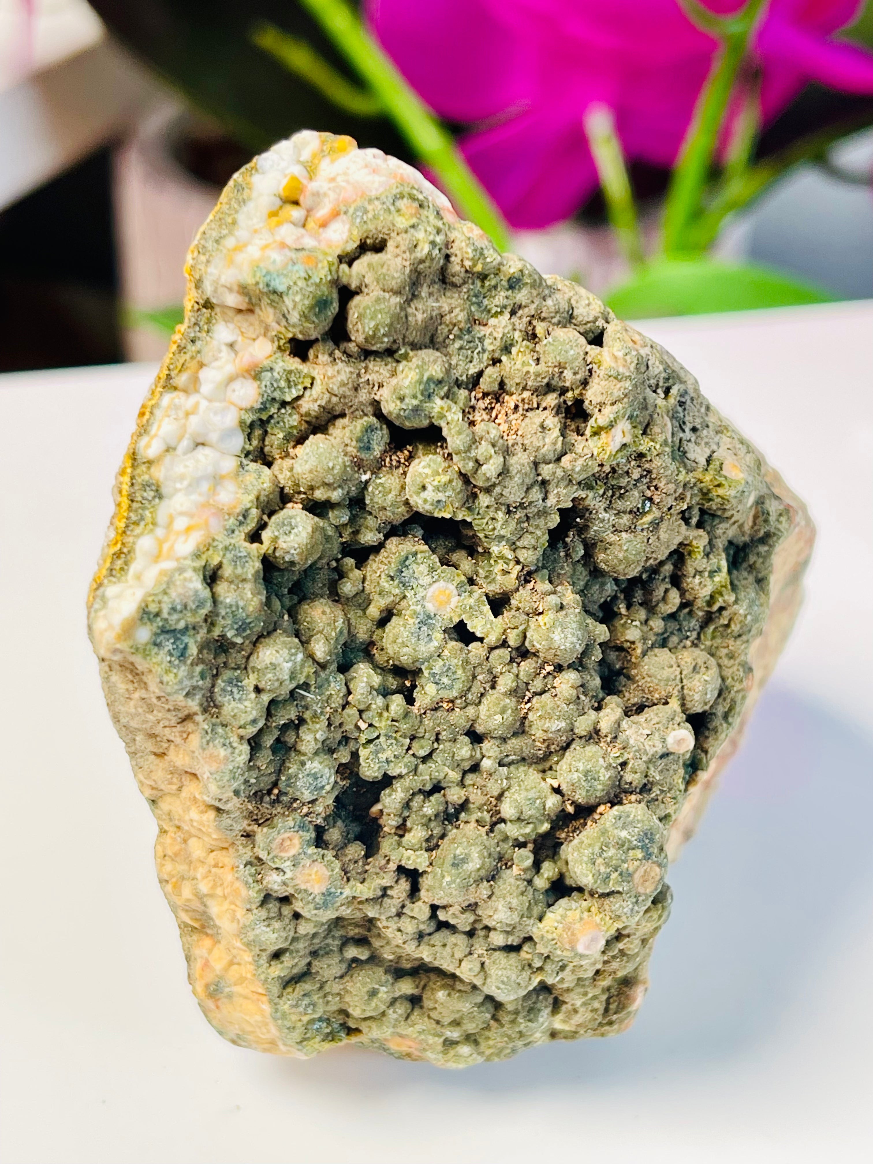 Raw Ocean Jasper | Self Stands | Orbs | Chlorite | OJ21