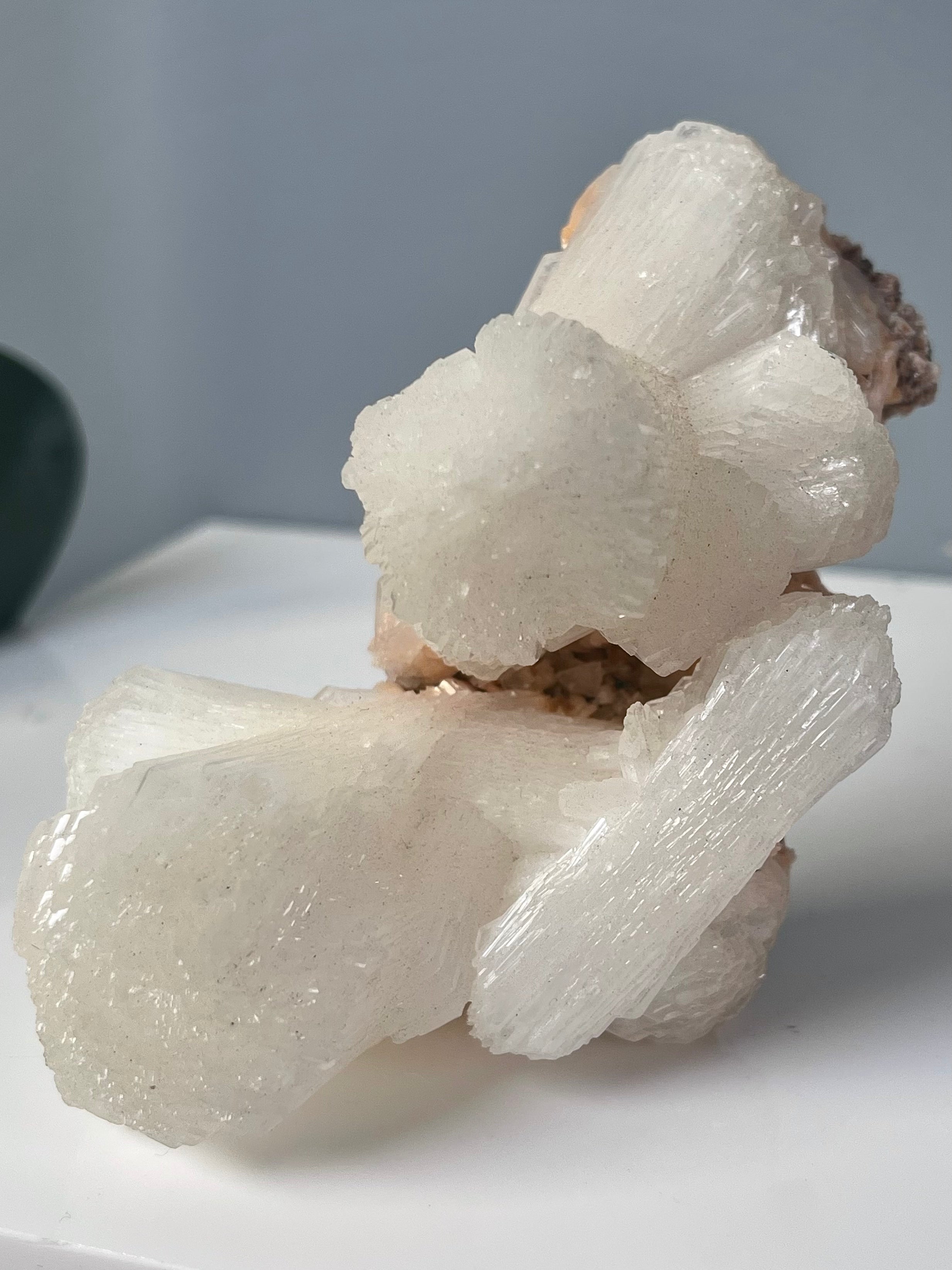 White Stilbite on Pink Heulandite | SH4