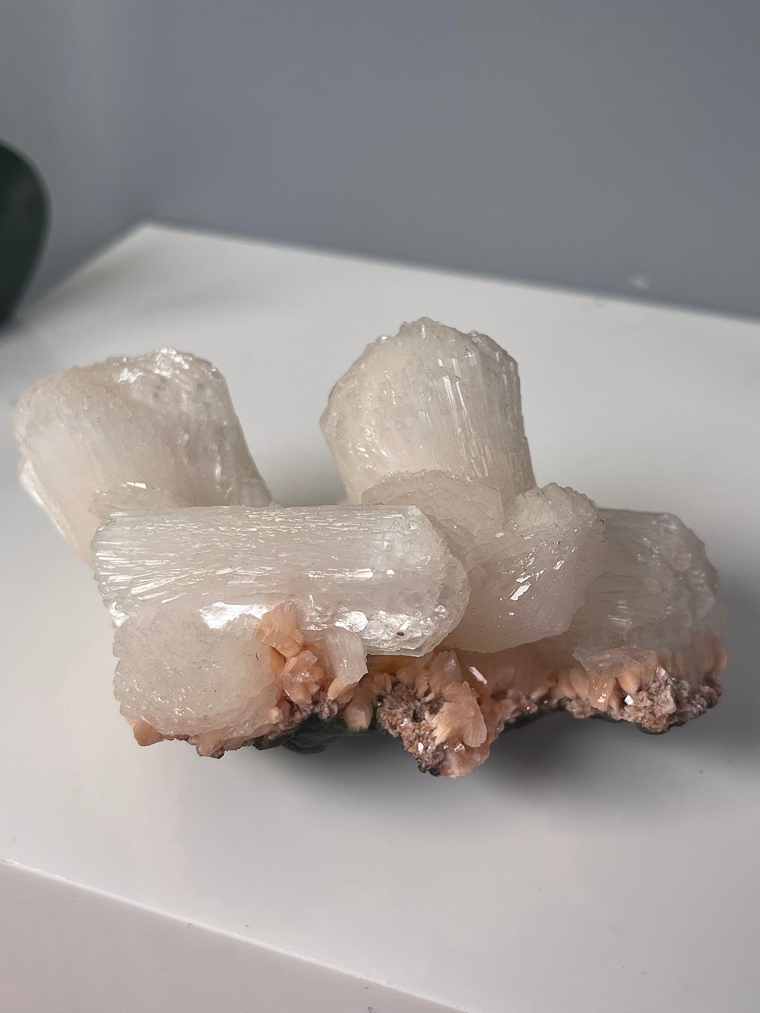 White Stilbite on Pink Heulandite | SH4