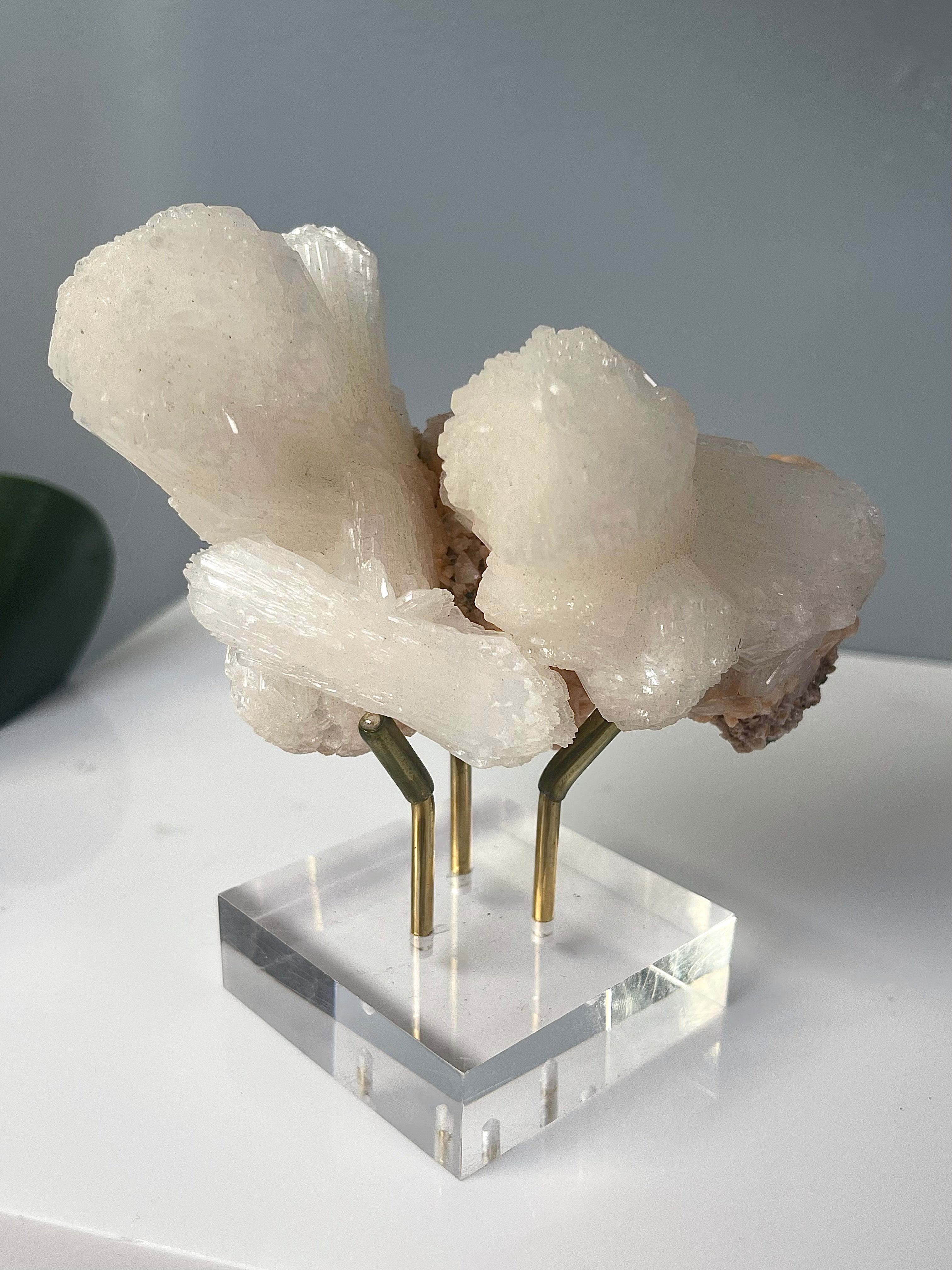 White Stilbite on Pink Heulandite | SH4