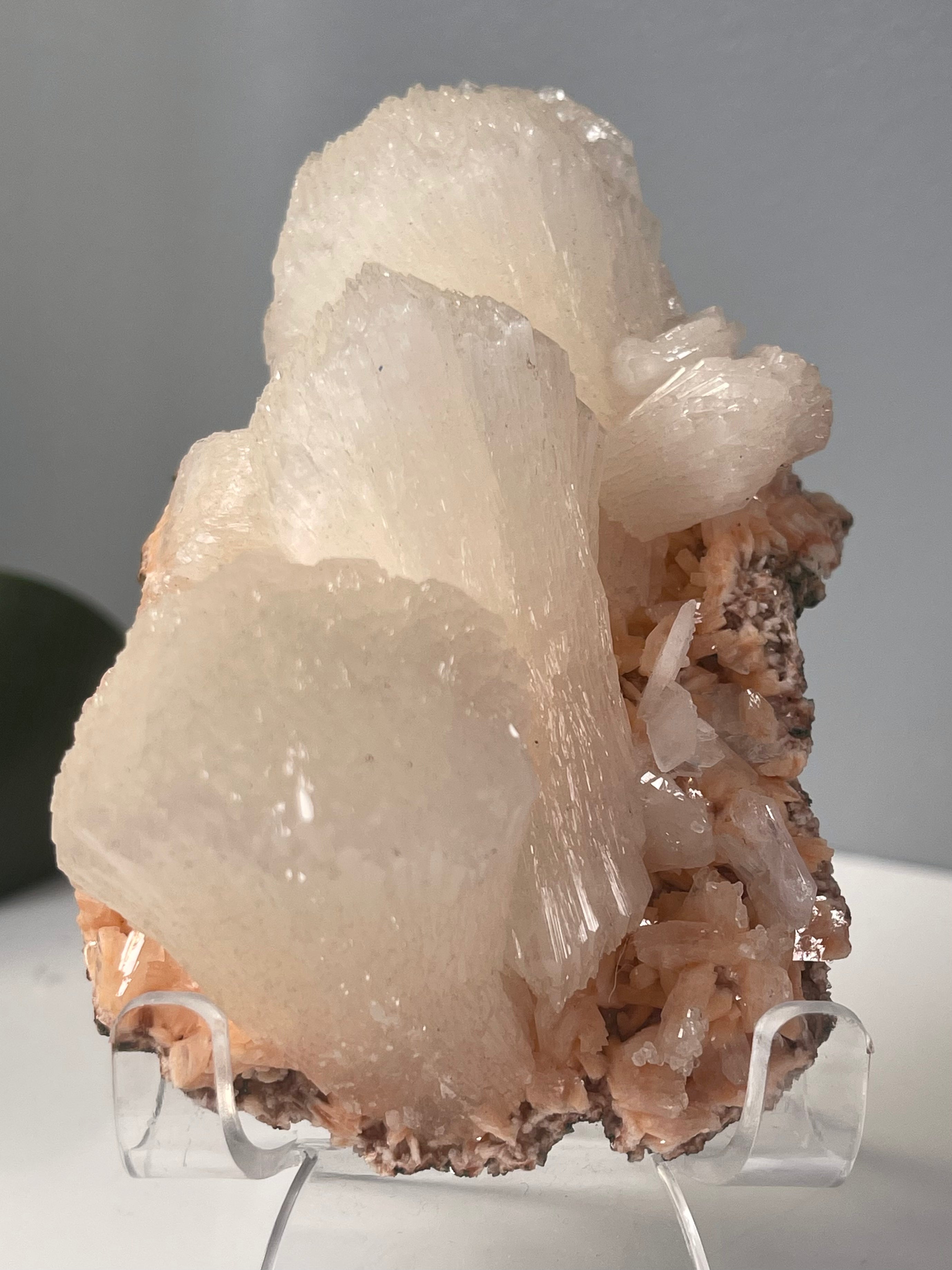 White Stilbite on Pink Heulandite | SH5