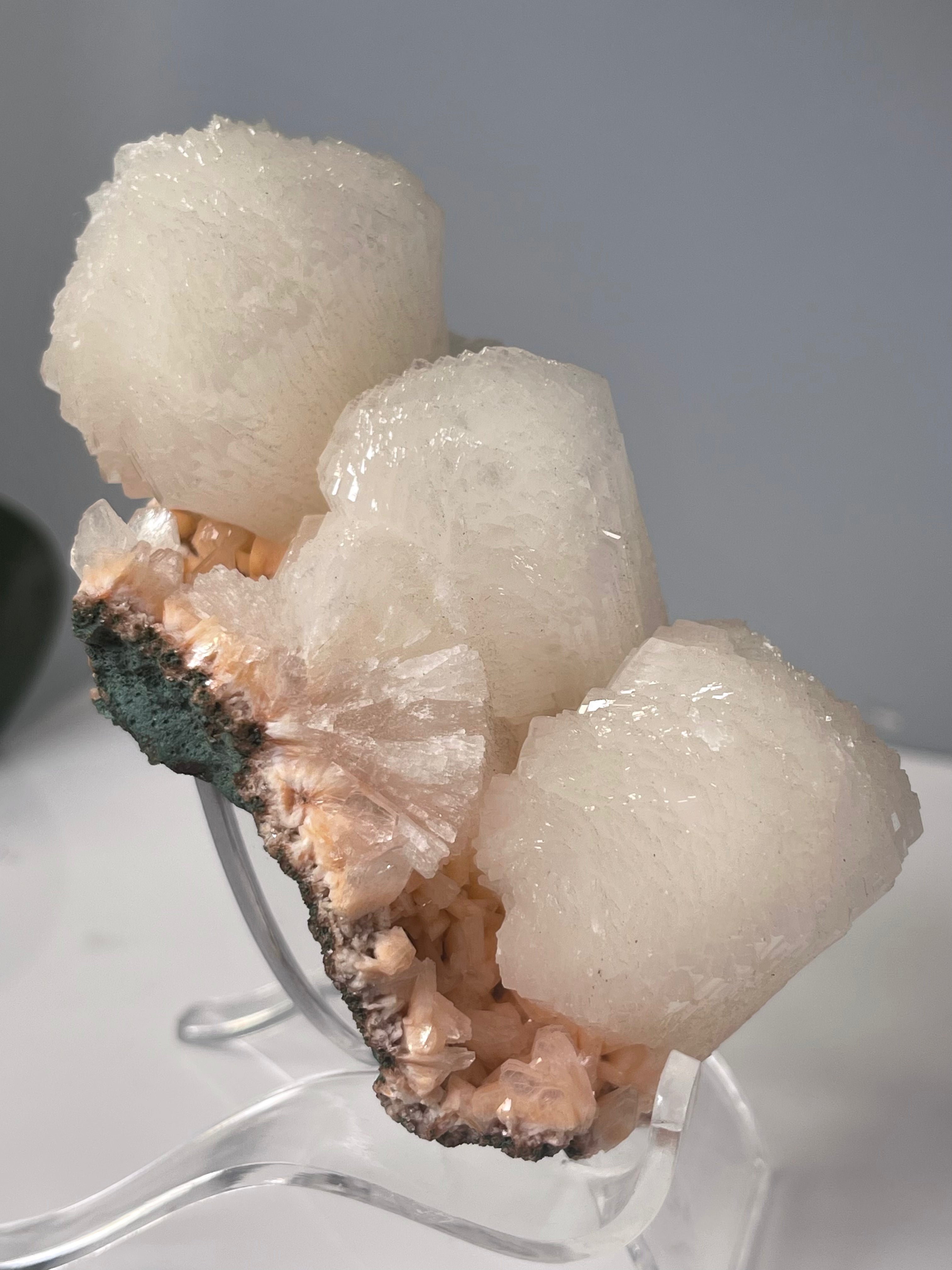 White Stilbite on Pink Heulandite | SH5