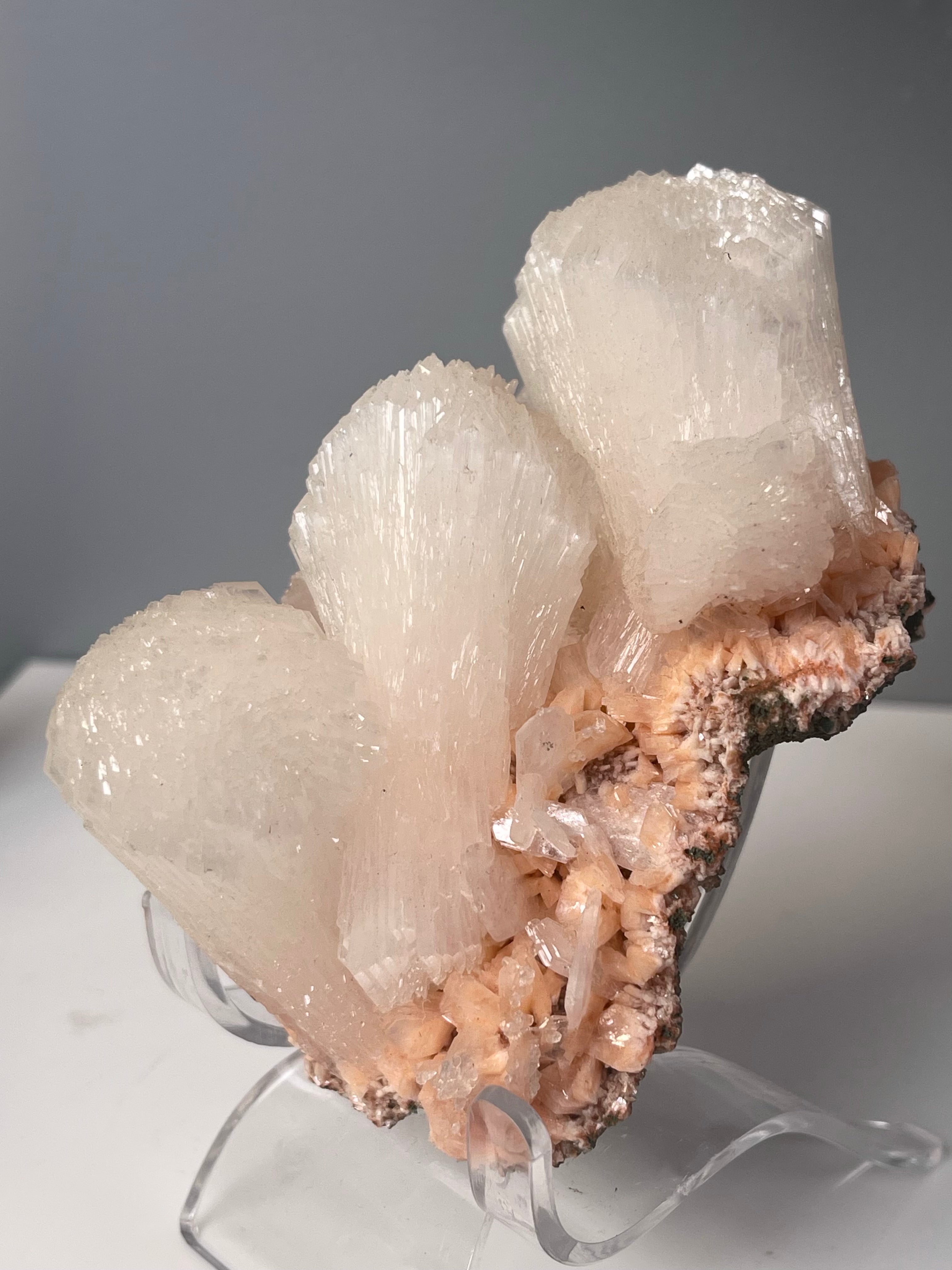 White Stilbite on Pink Heulandite | SH5
