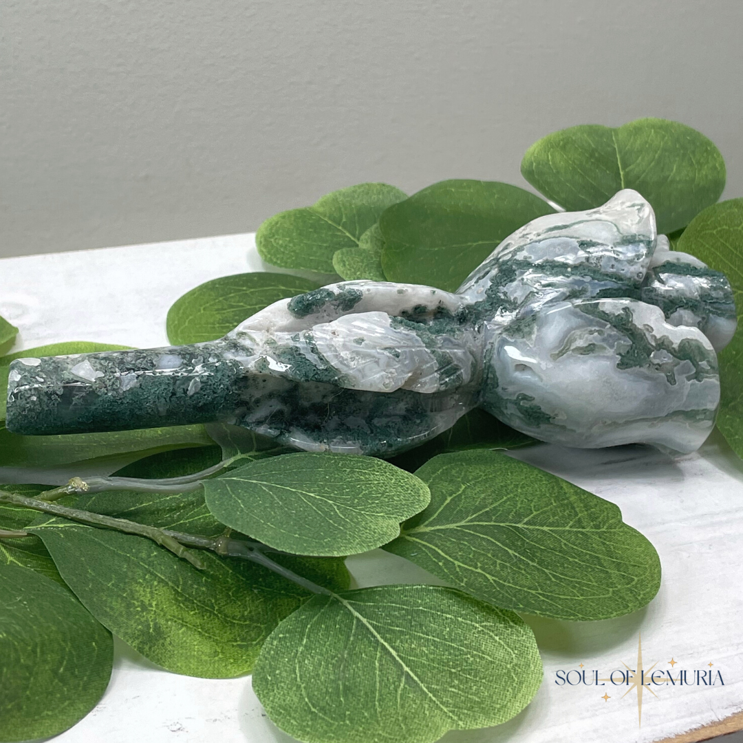 Moss Agate Garden Rose