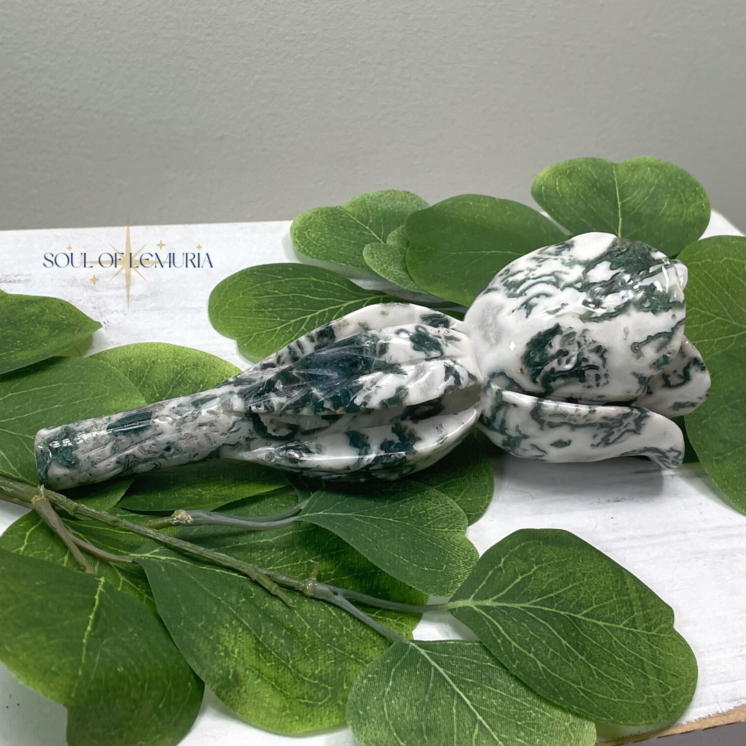 Moss Agate Garden Rose