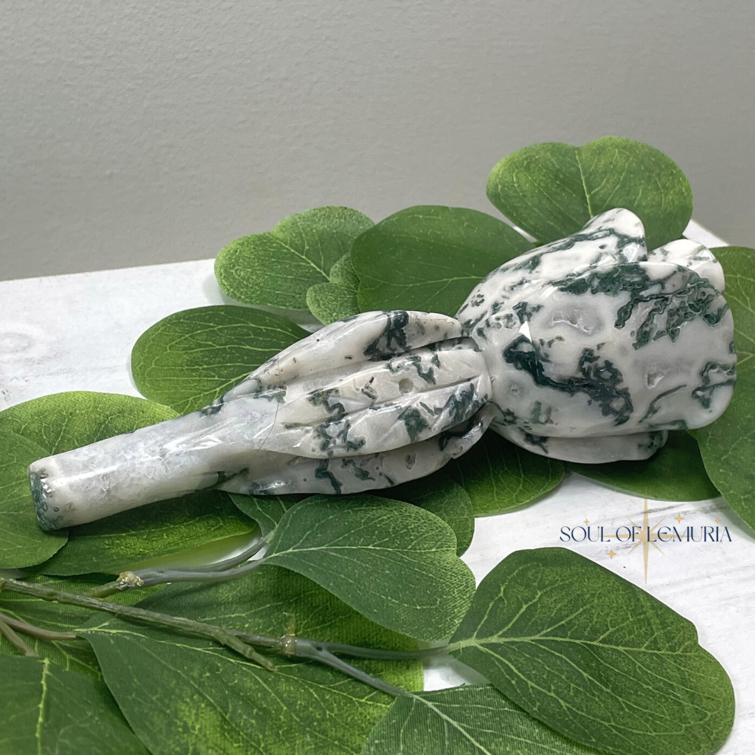 Moss Agate Garden Rose
