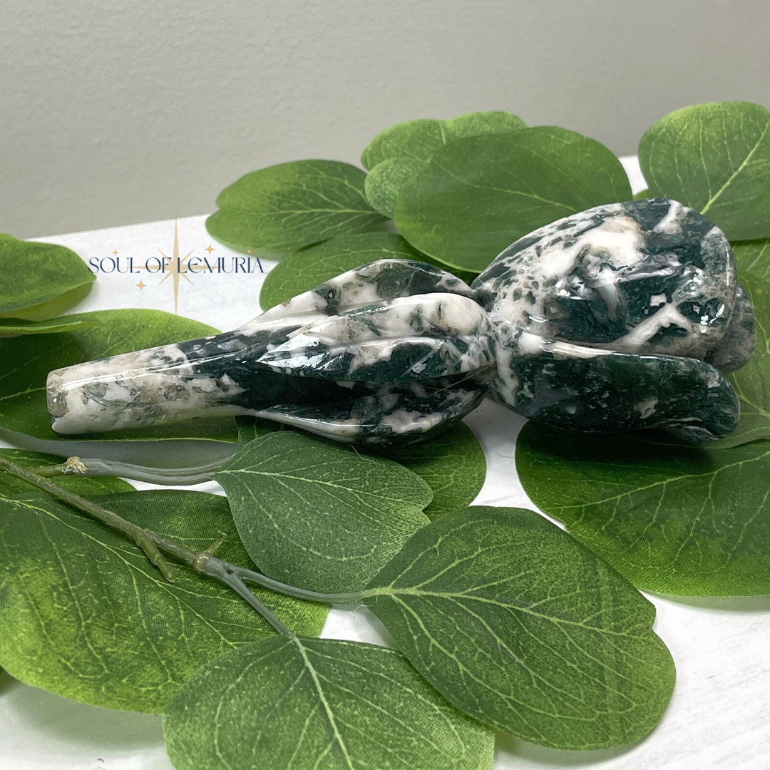 Moss Agate Garden Rose