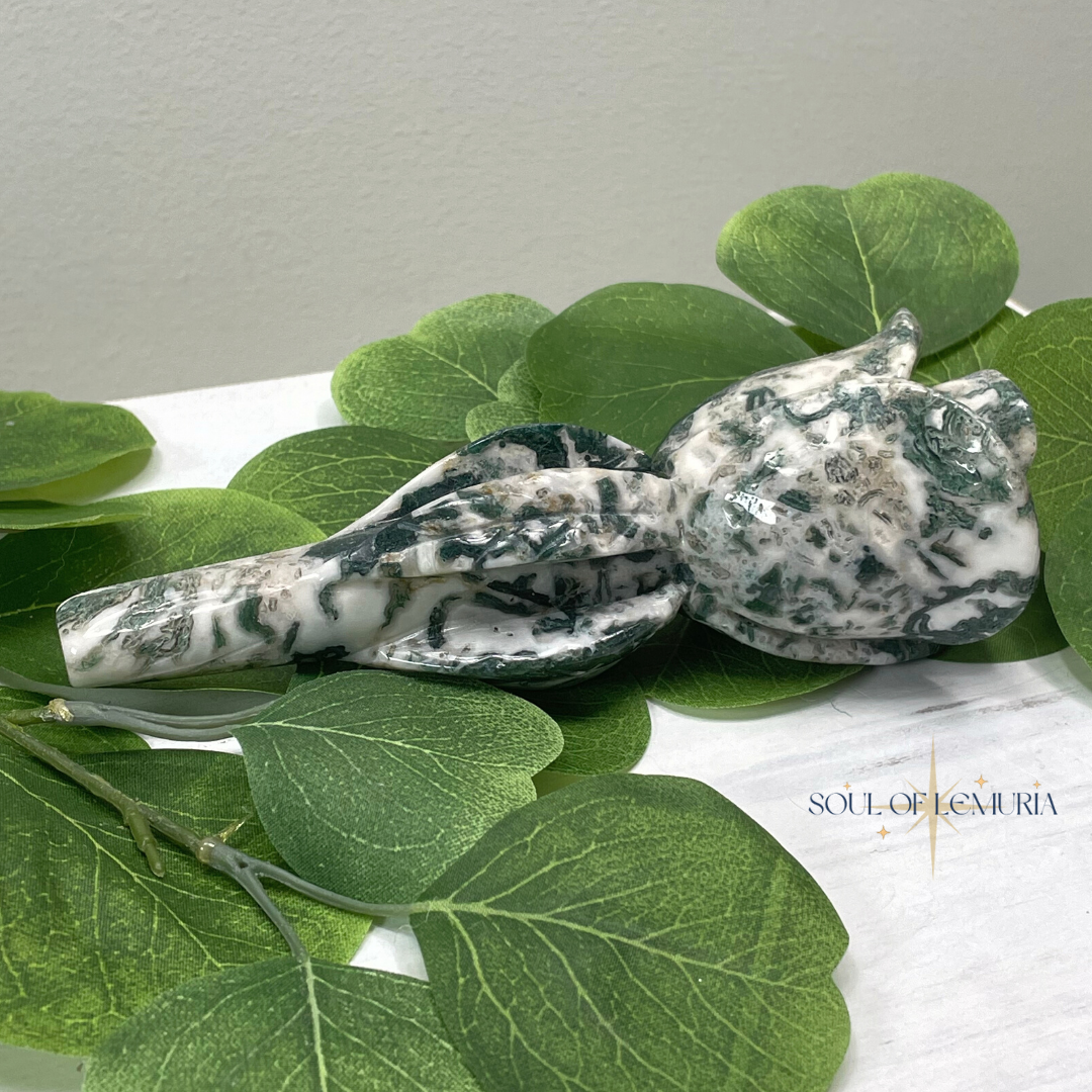 Moss Agate Garden Rose