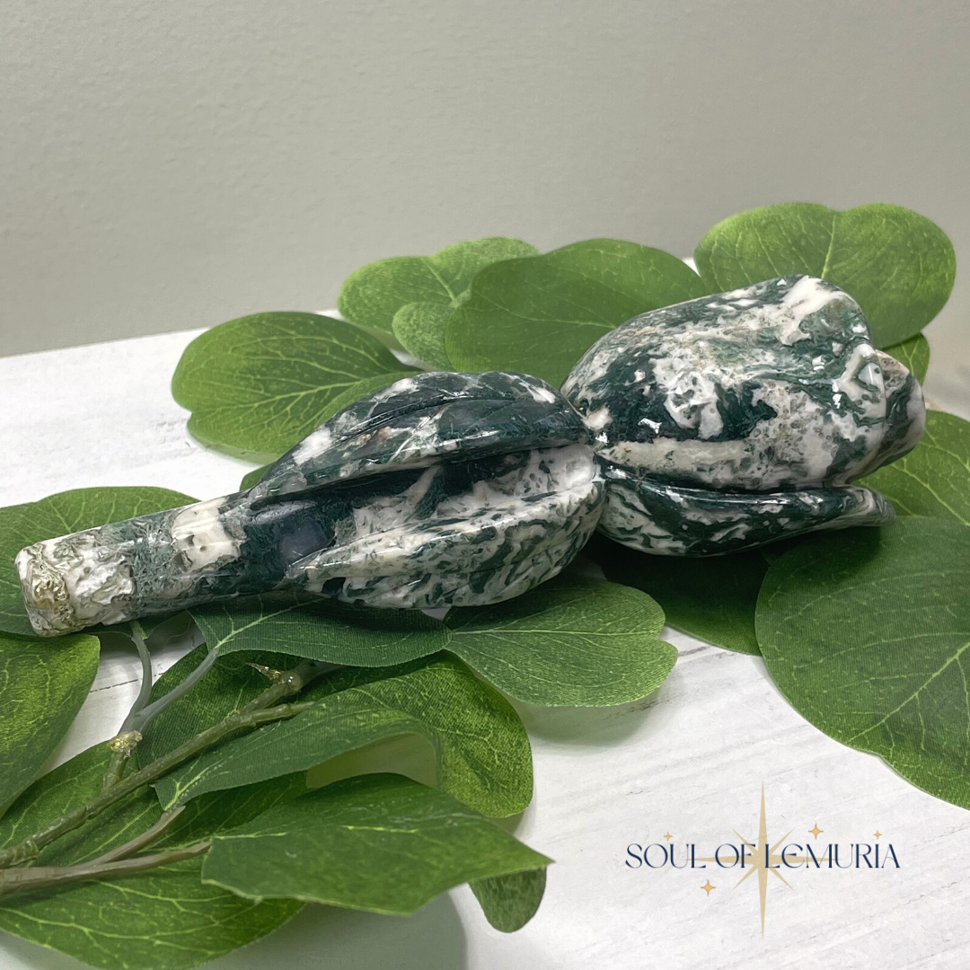 Moss Agate Garden Rose