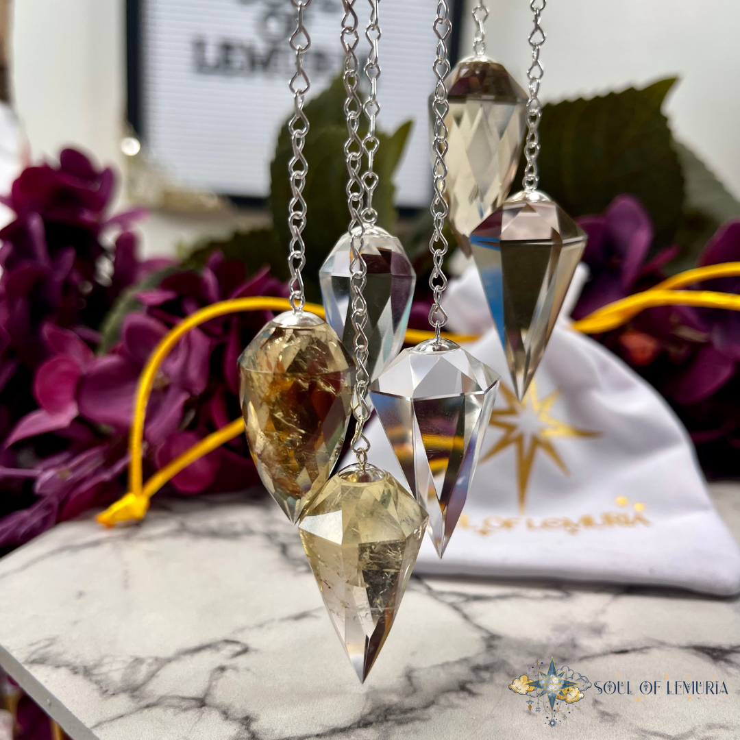 Lemurian Gem Cut Pendulum's
