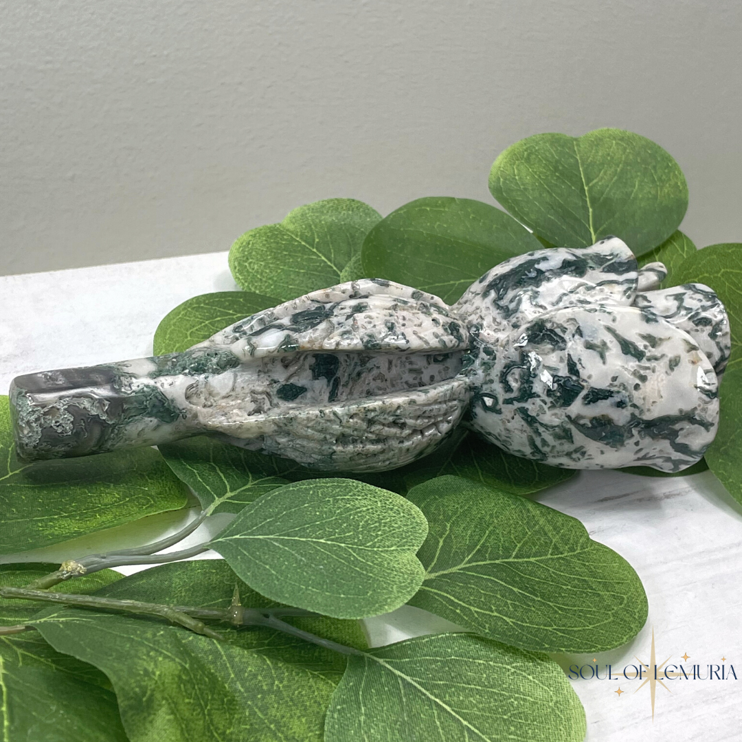 Moss Agate Garden Rose