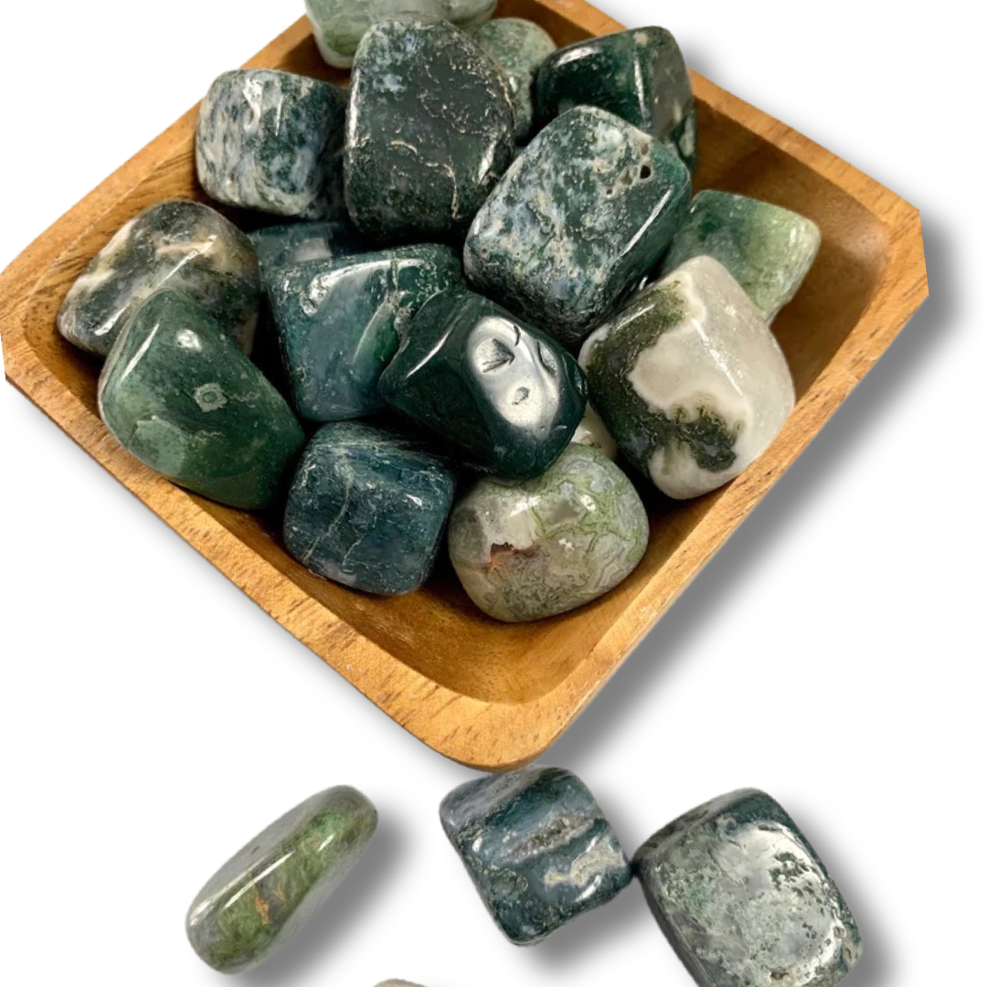 Moss Agate Tumble XL | New Beginnings