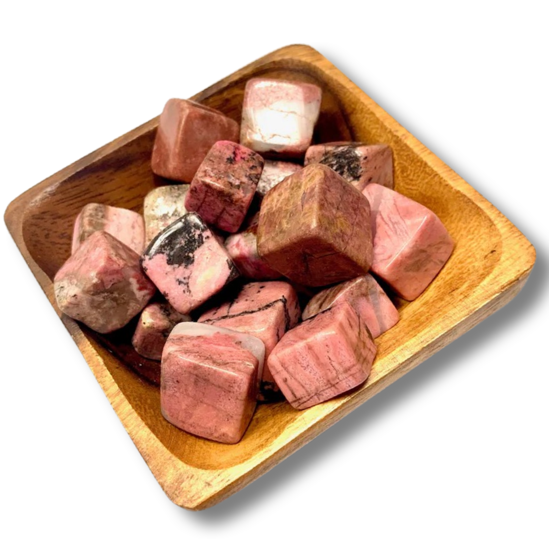 Rhodonite Cubed Tumbles | Emotional Balance