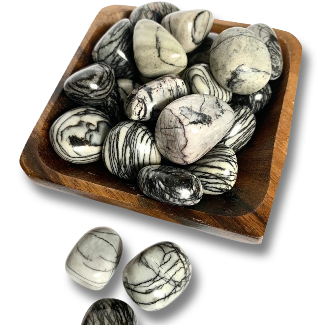 Spider Web Jasper Tumbles | Grounding