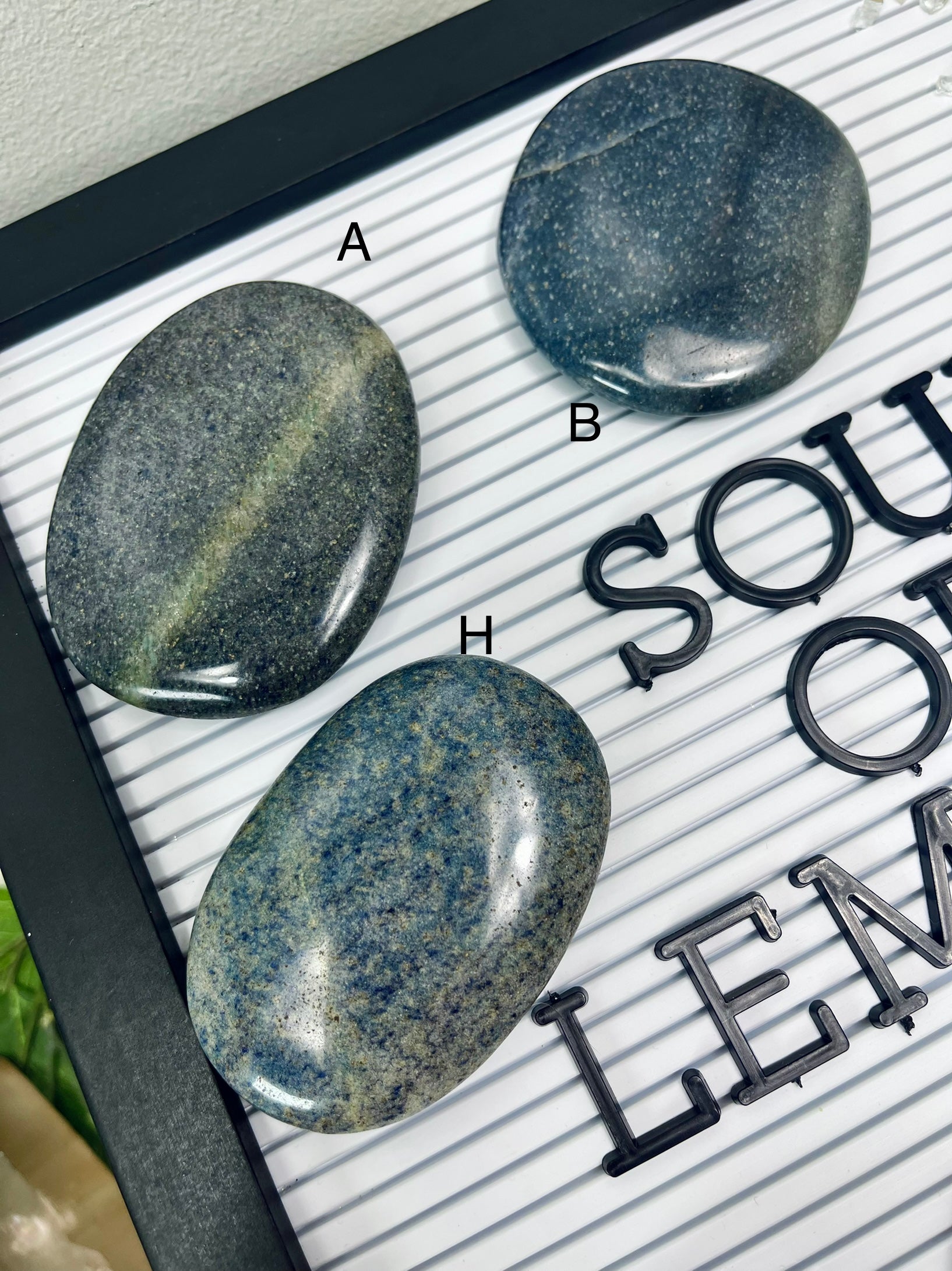 Large Lazulite Palm Stones | Wisdom