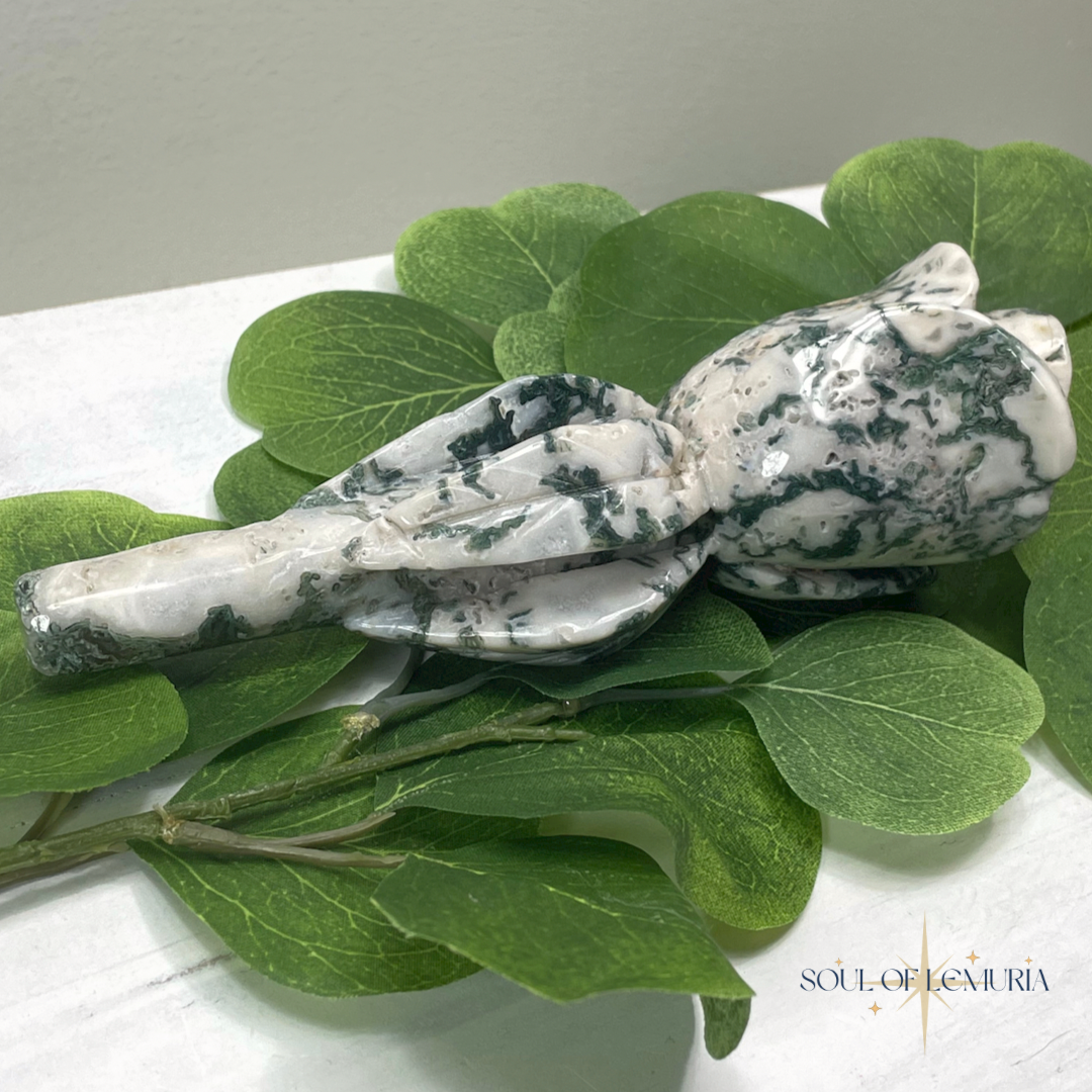 Moss Agate Garden Rose