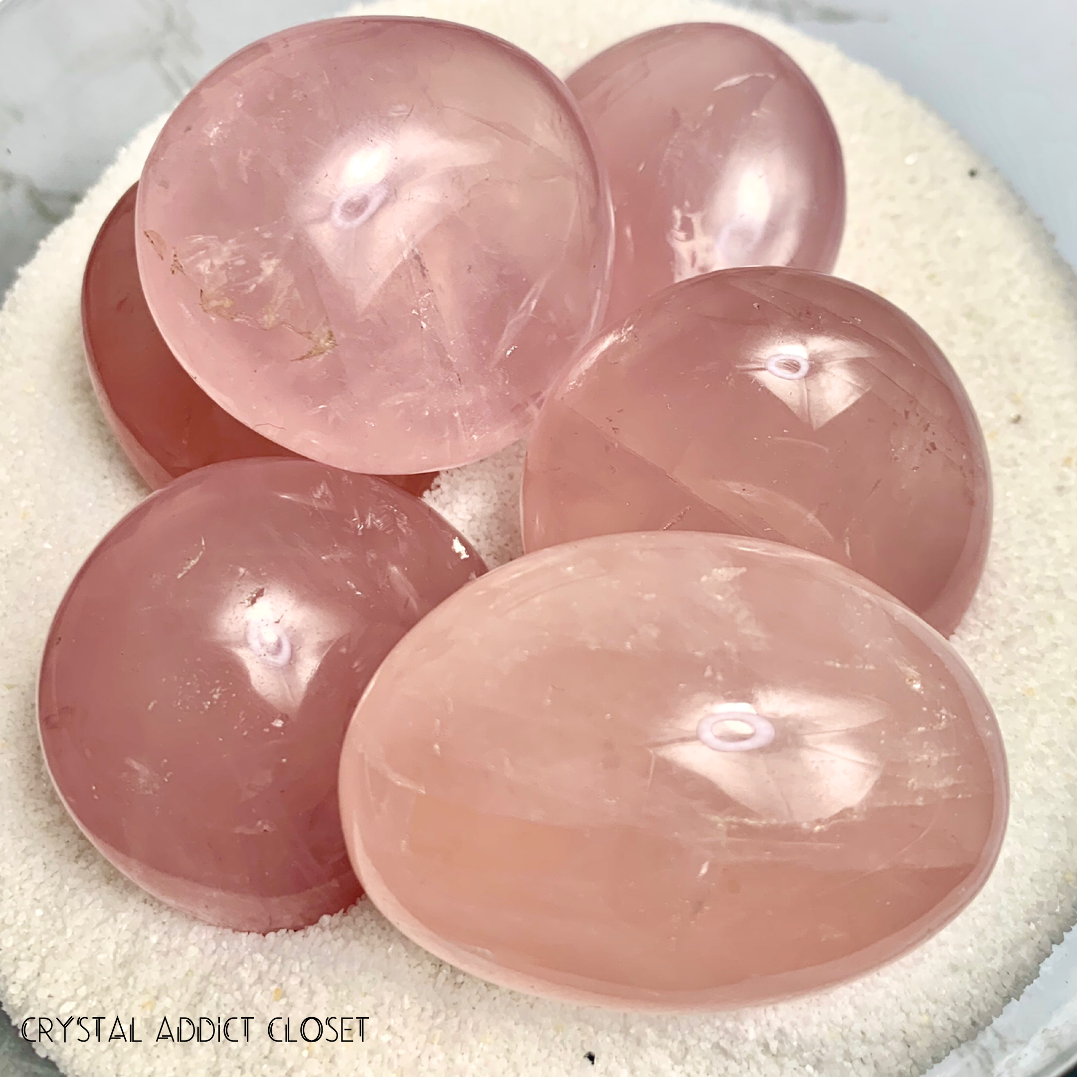 Rose Quartz Palm Stones