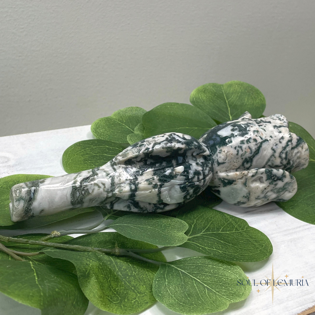 Moss Agate Garden Rose