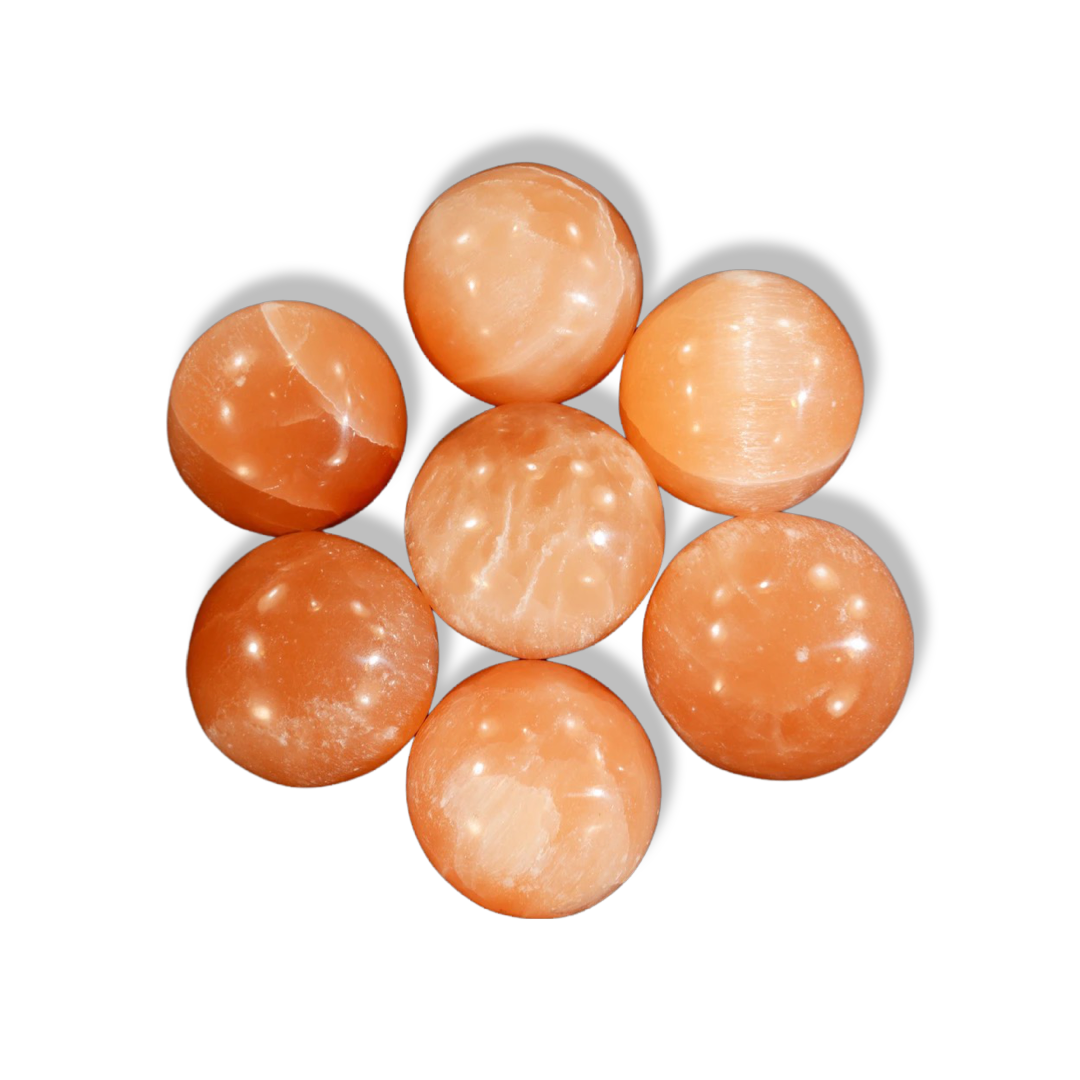 Peach Selenite Sphere