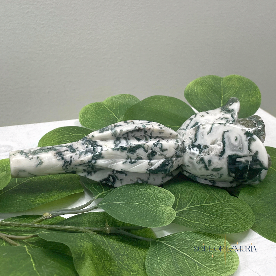 Moss Agate Garden Rose