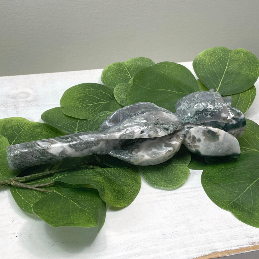 Moss Agate Garden Rose