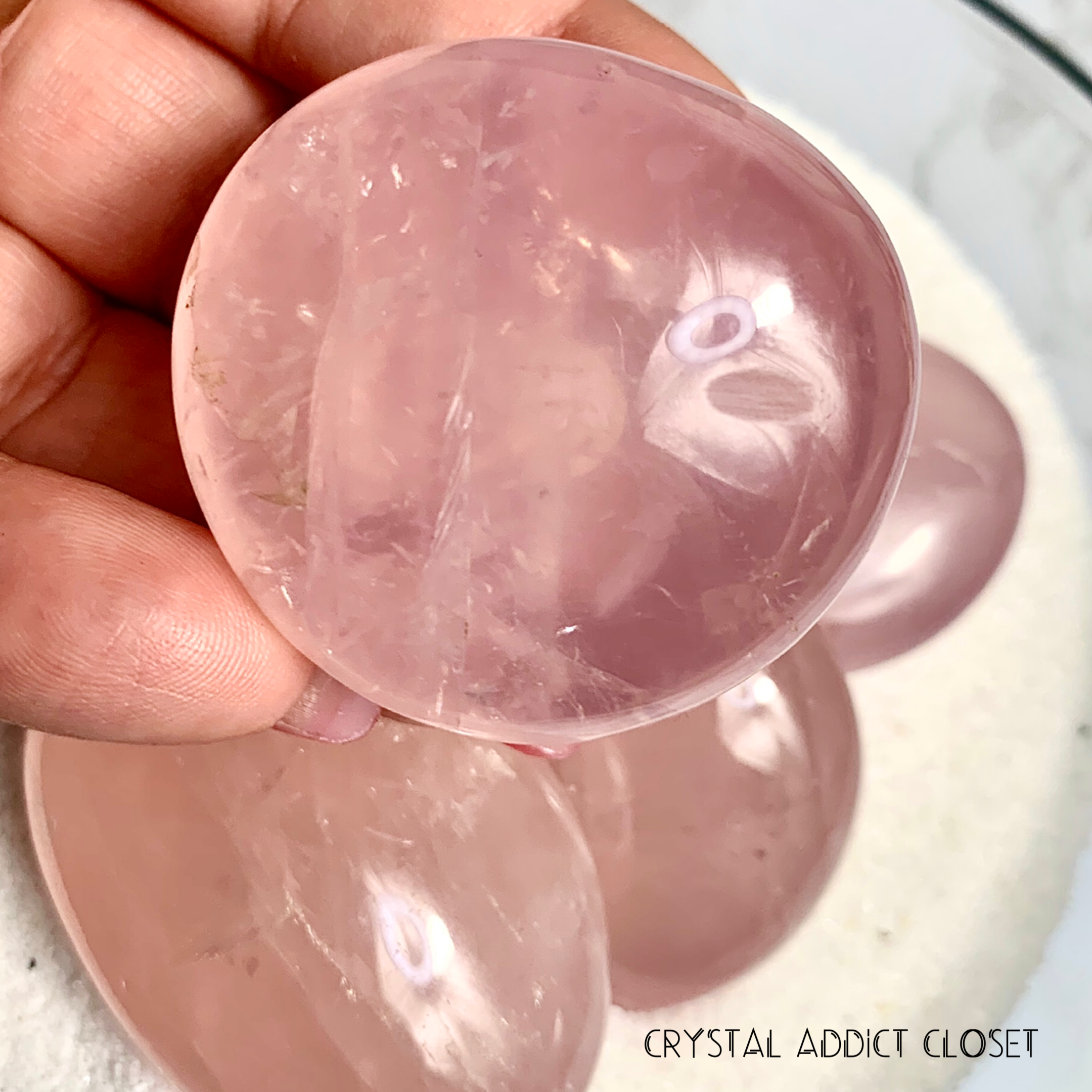 Rose Quartz Palm Stones