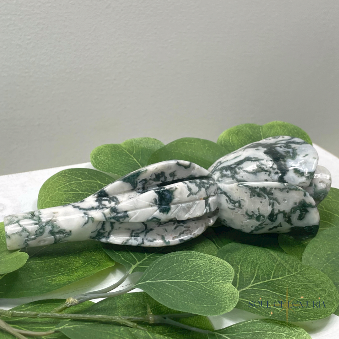 Moss Agate Garden Rose