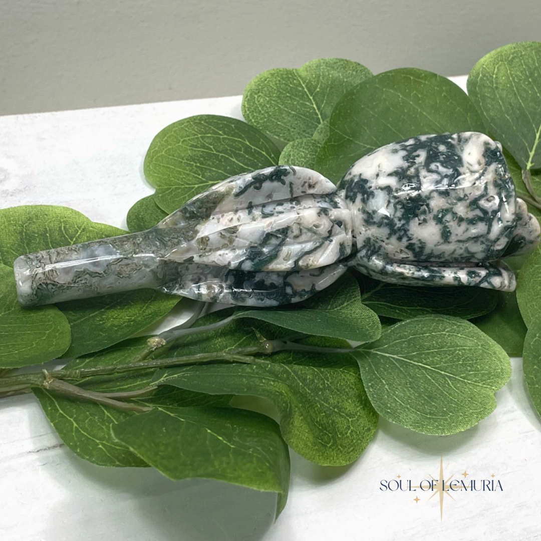 Moss Agate Garden Rose