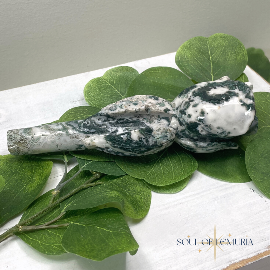 Moss Agate Garden Rose