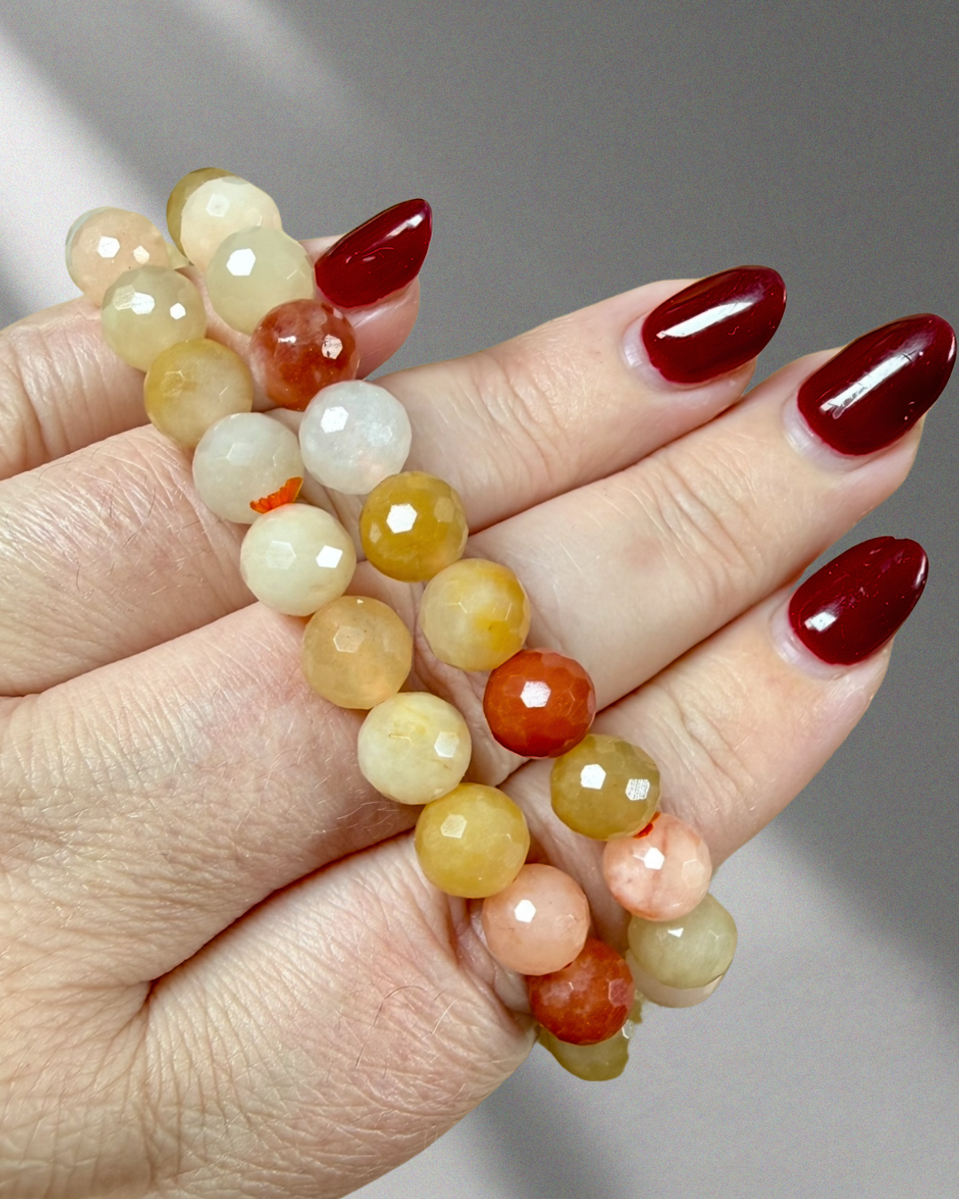 Multi-colored Jade Faceted | 9mm