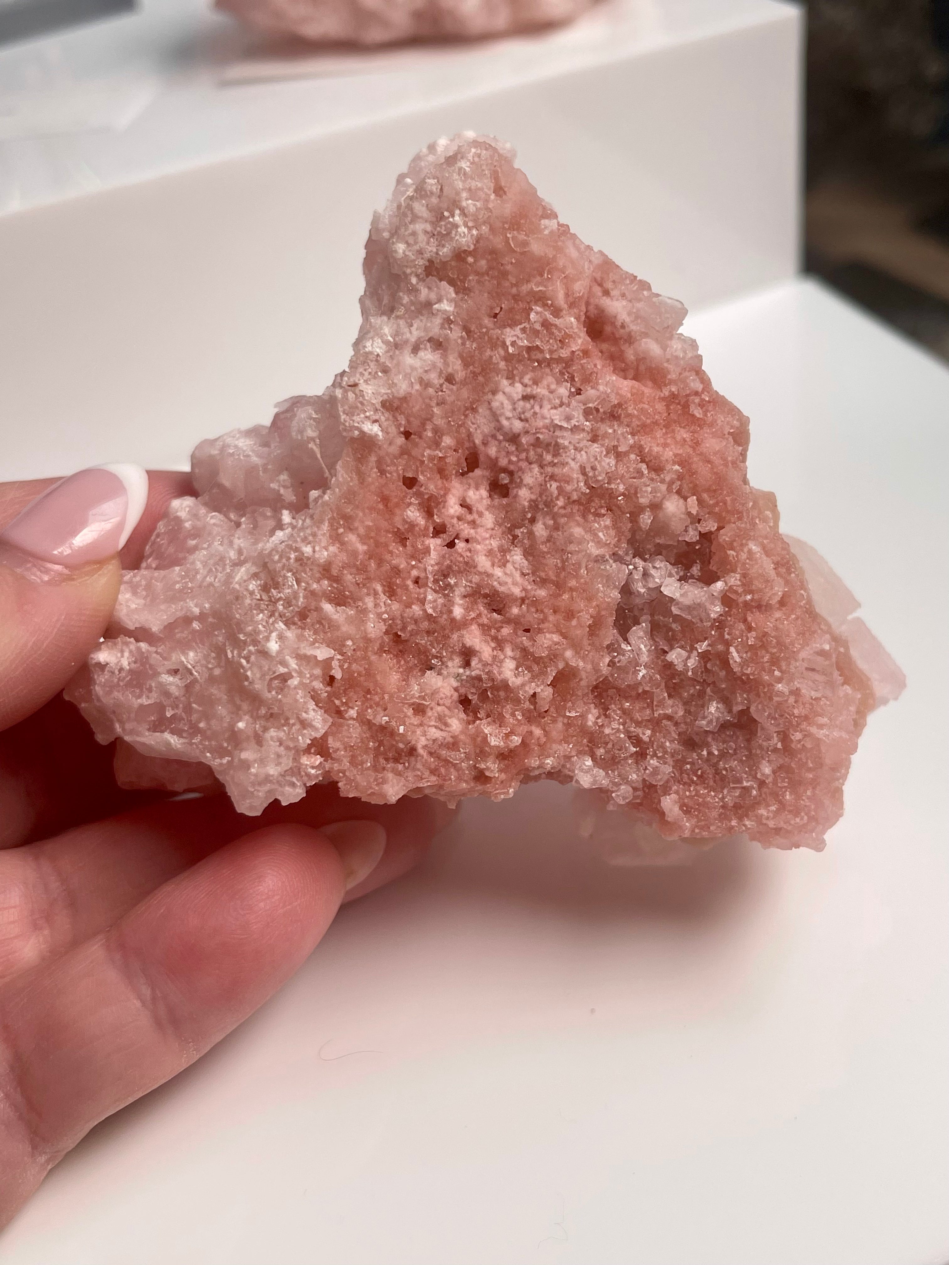 Self Standing Pink Halite with Portal | H5