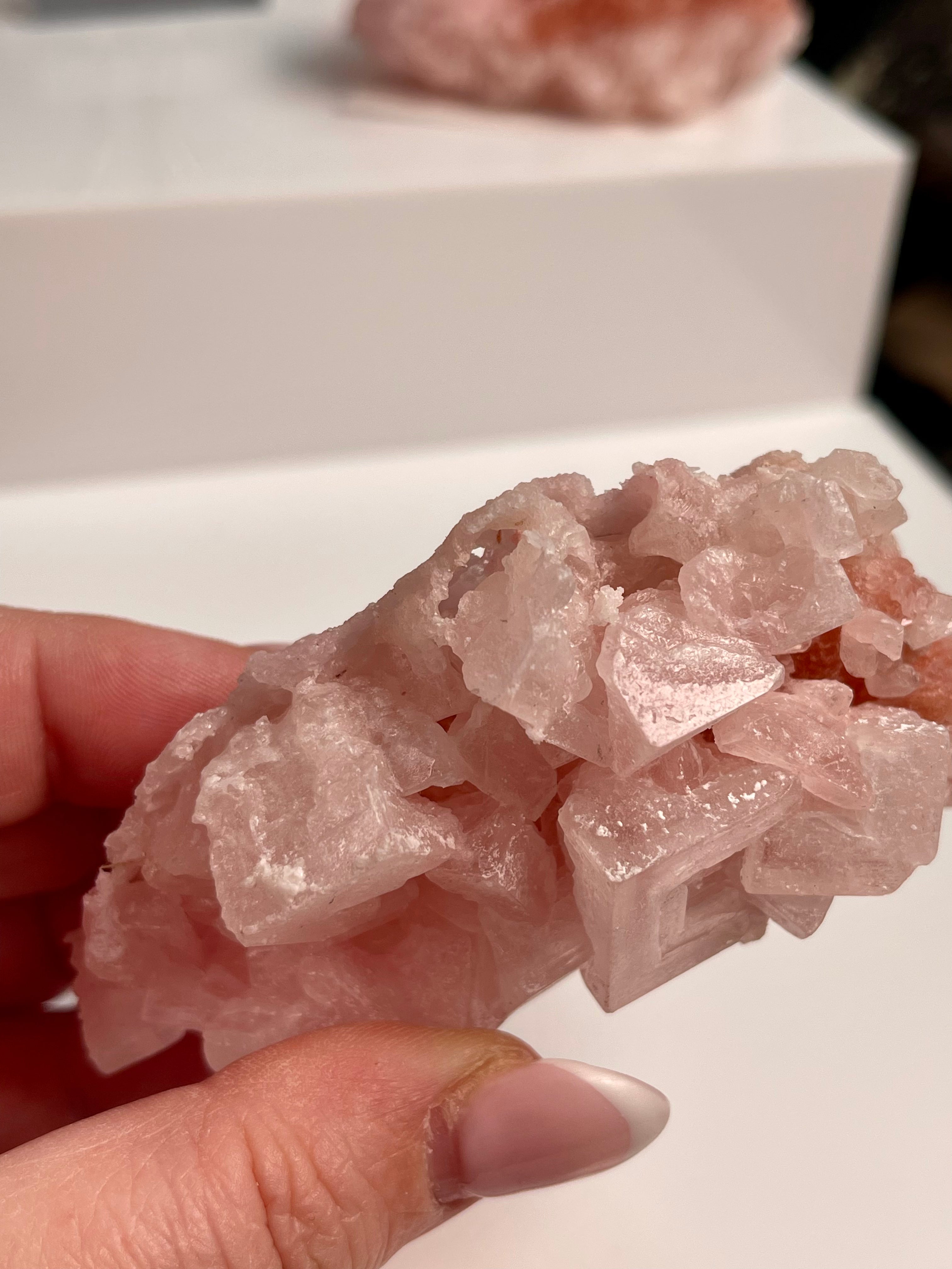 Self Standing Pink Halite with Portal | H4