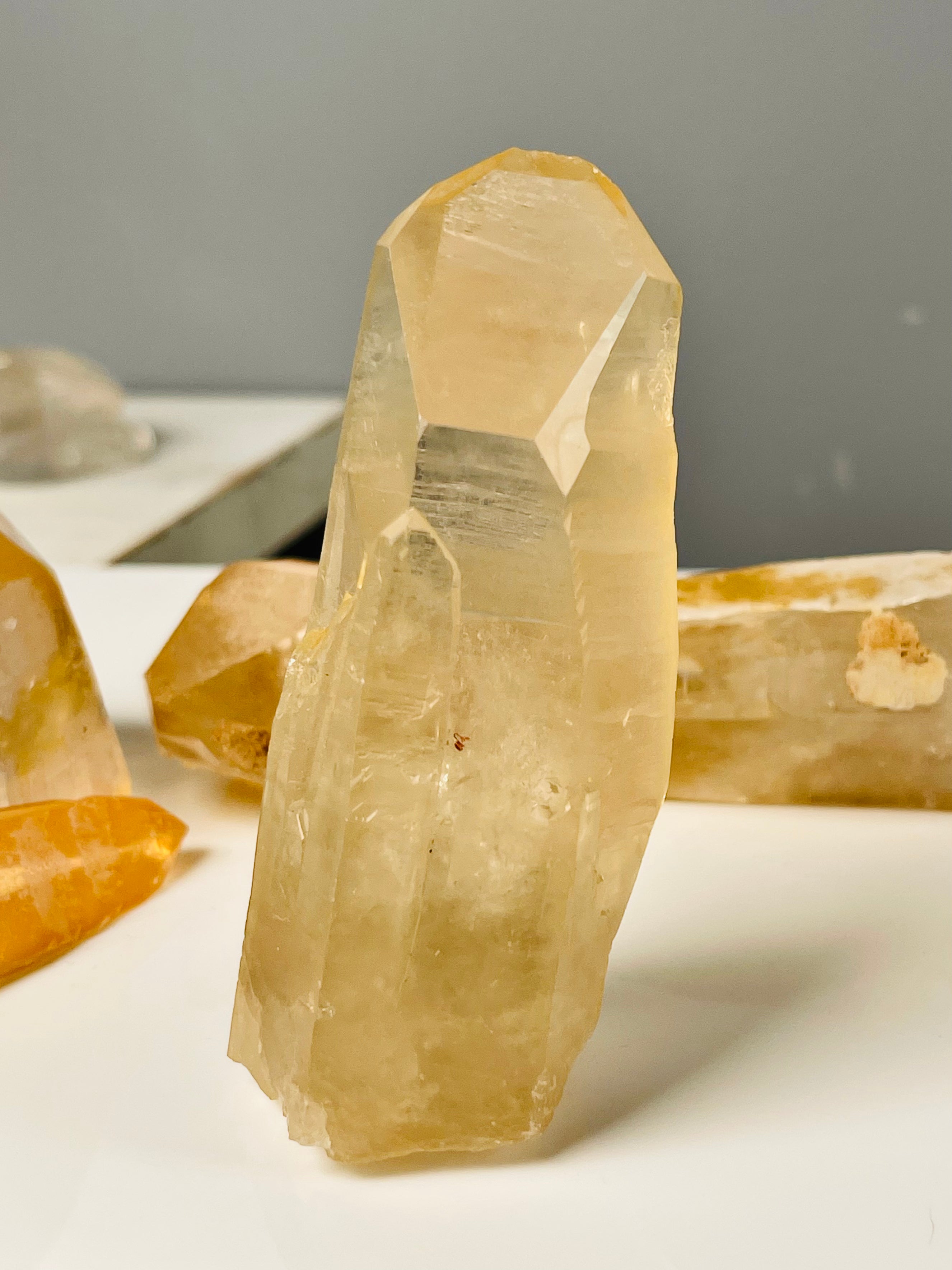 Golden Scarlet Temple Lemurian | Rare 8 Faceted Grounding | Starbrary | Inner Child | Self Standing |GSL6