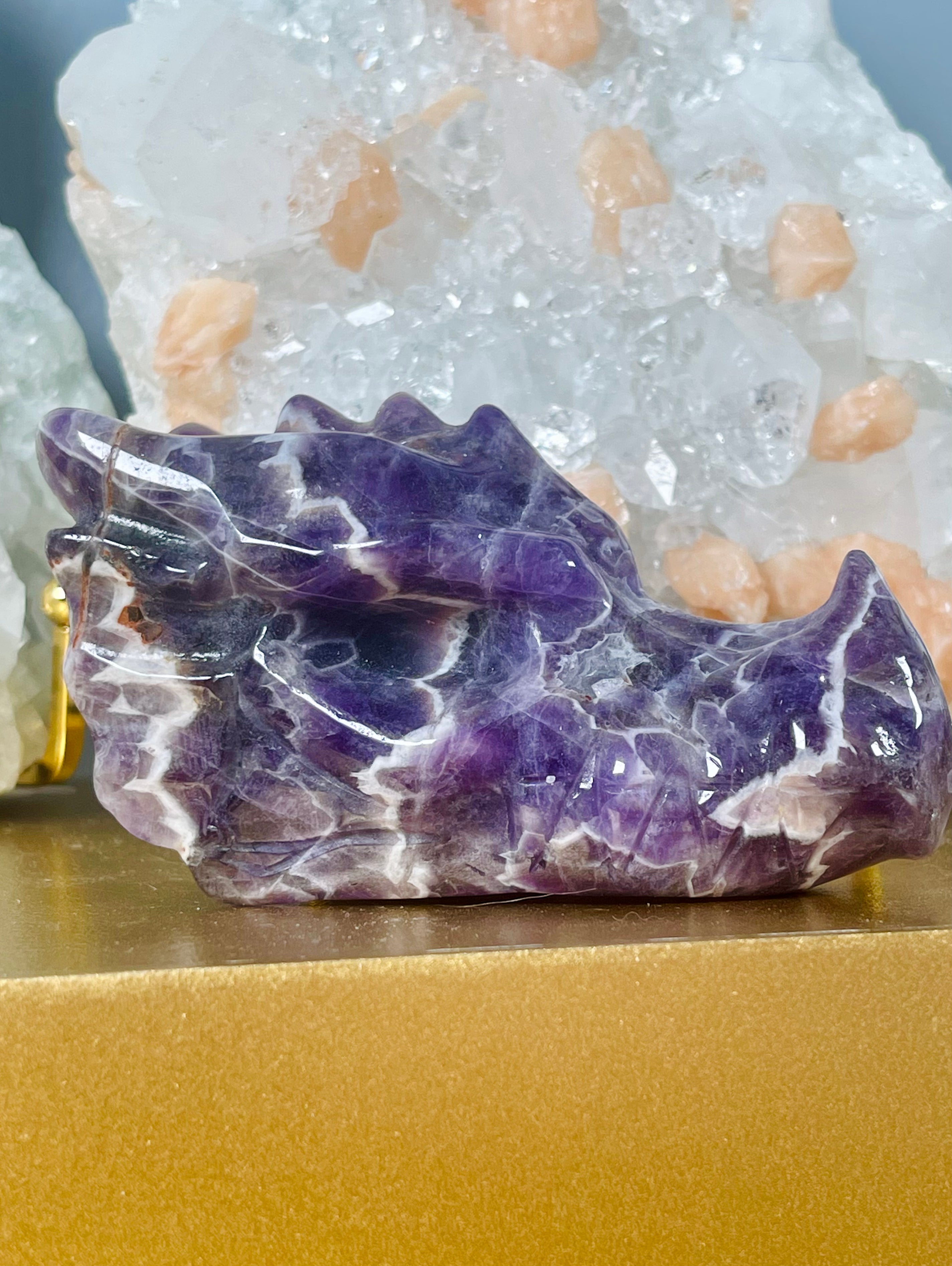 Chevron Amethyst Dragon Skull | CAD2