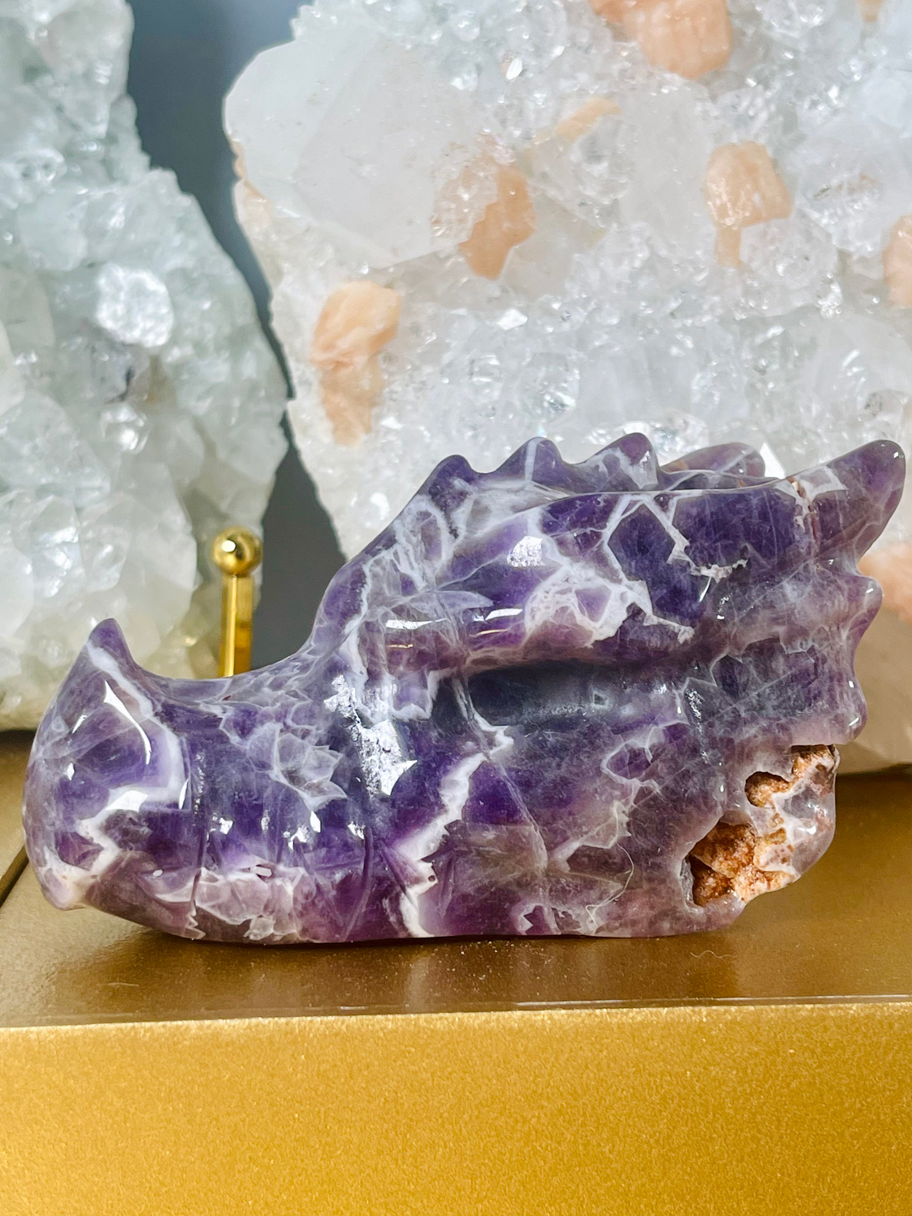 Chevron Amethyst Dragon Skull | CAD2