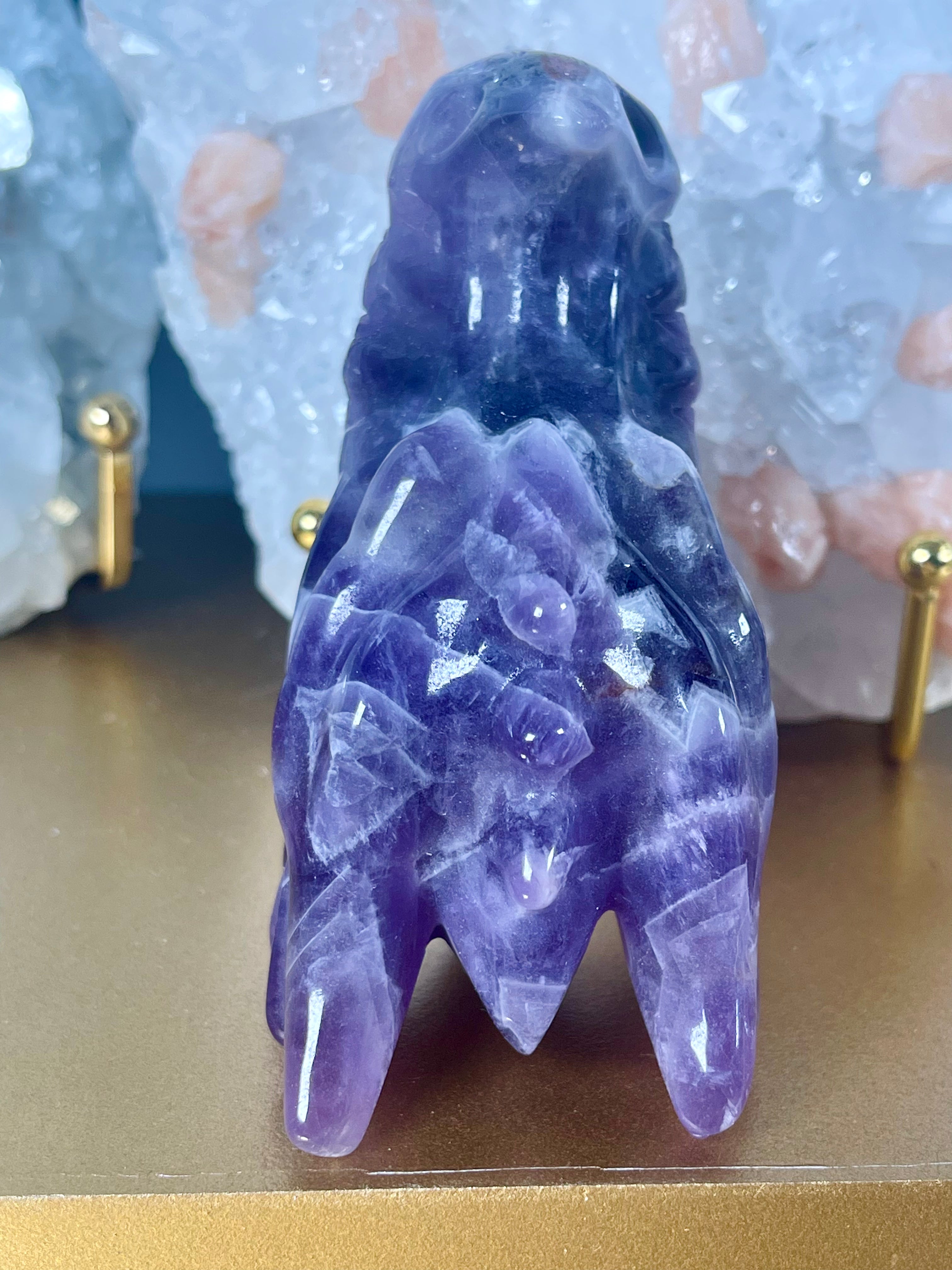 Chevron Amethyst Dragon Skull | CAD3