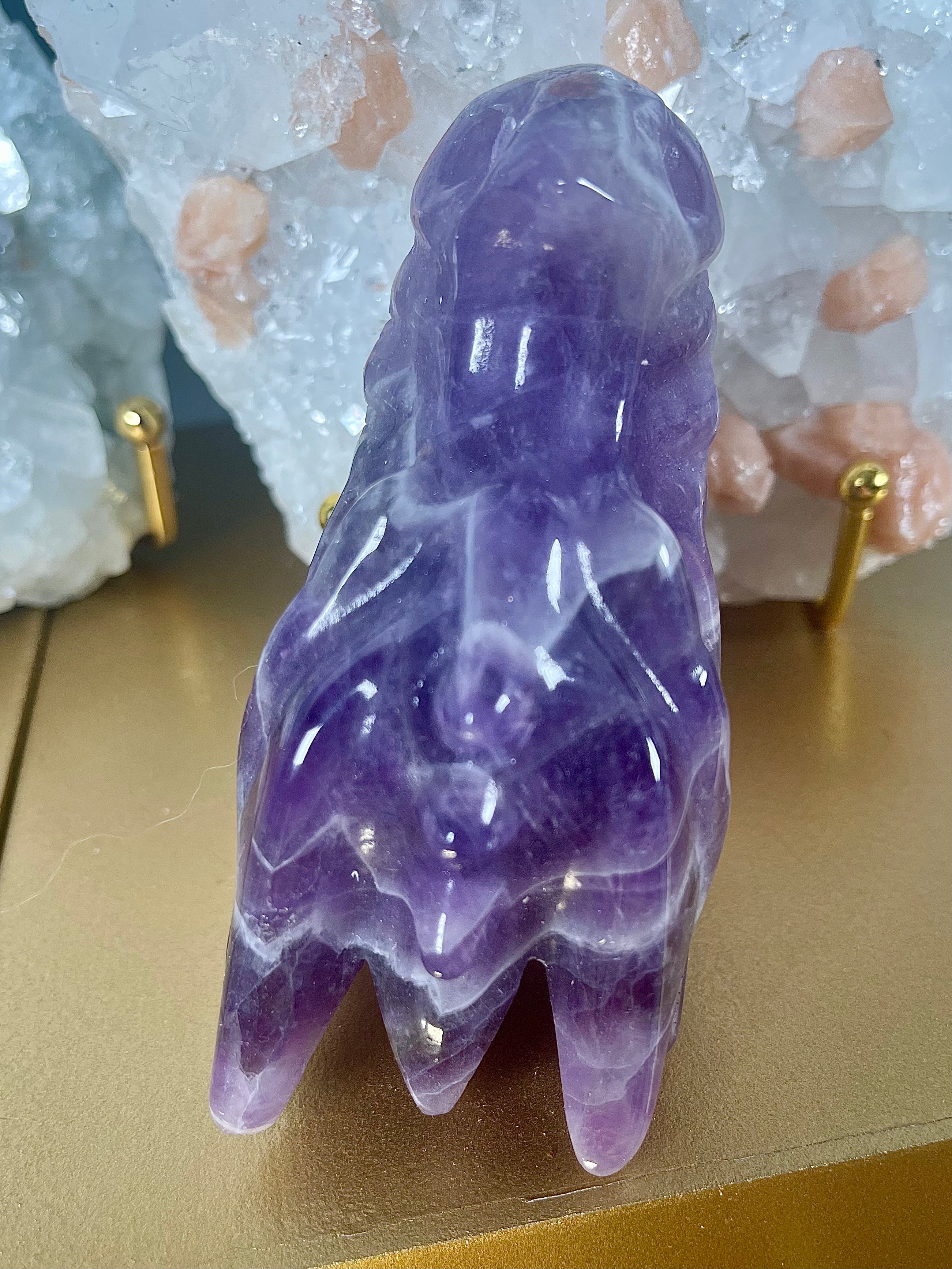 Chevron Amethyst Dragon Skull | CAD4