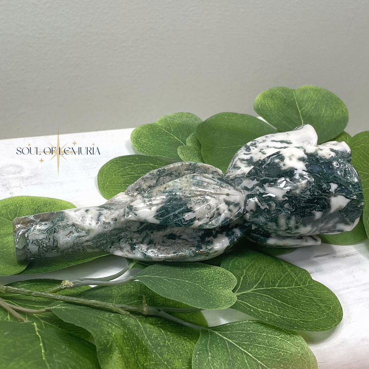 Moss Agate Garden Rose