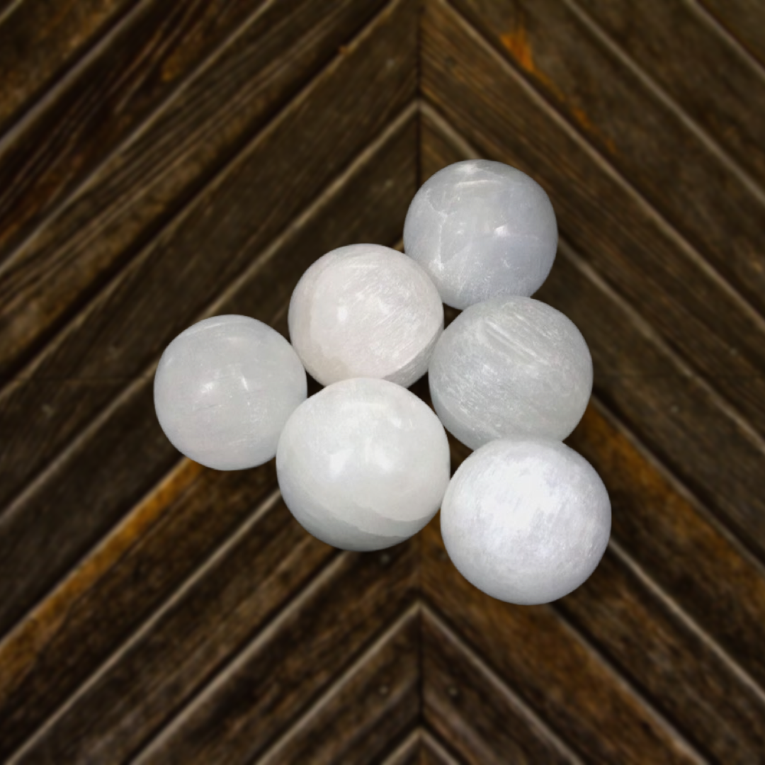 White Selenite Sphere